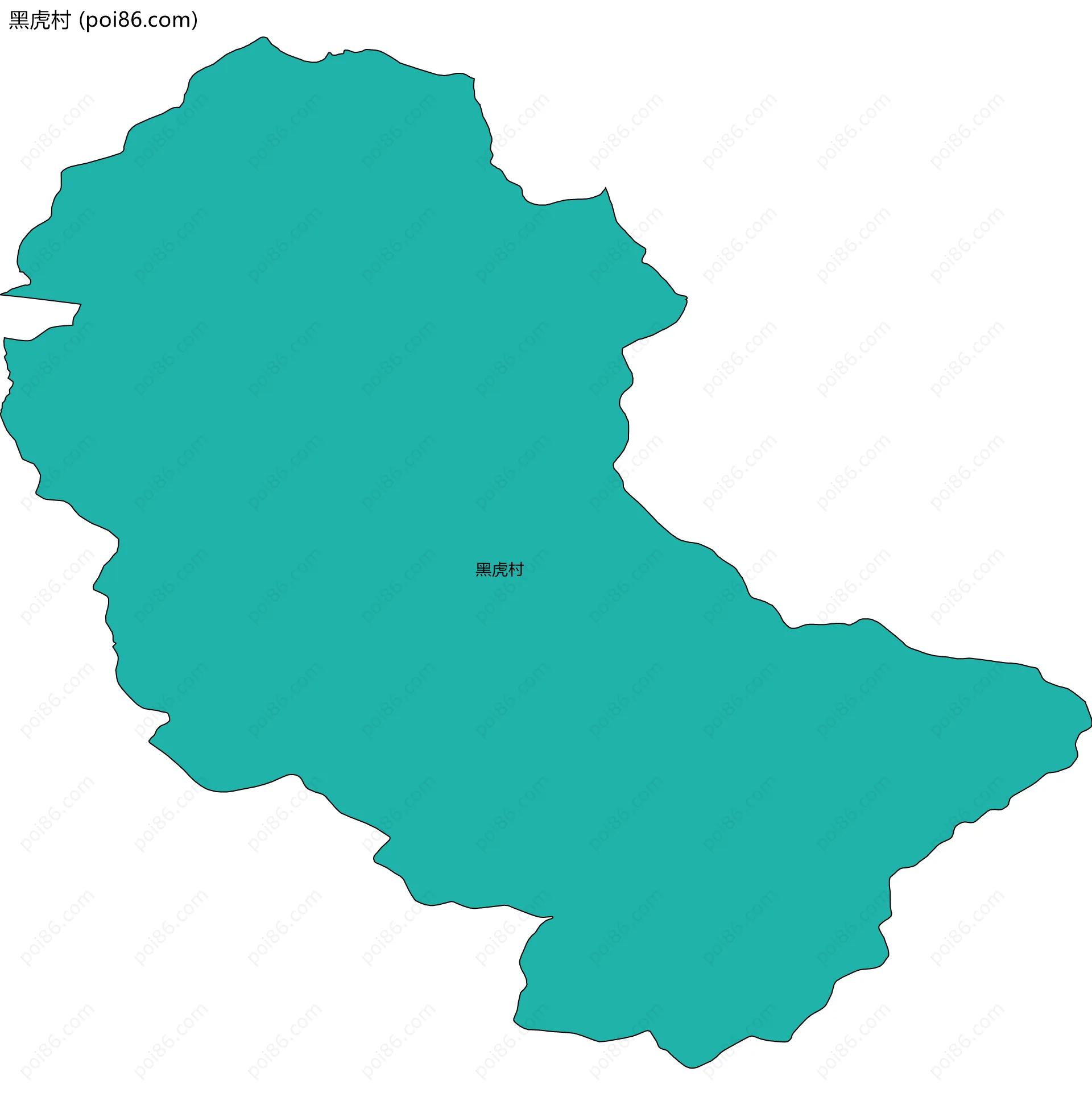 黑虎村边界地图