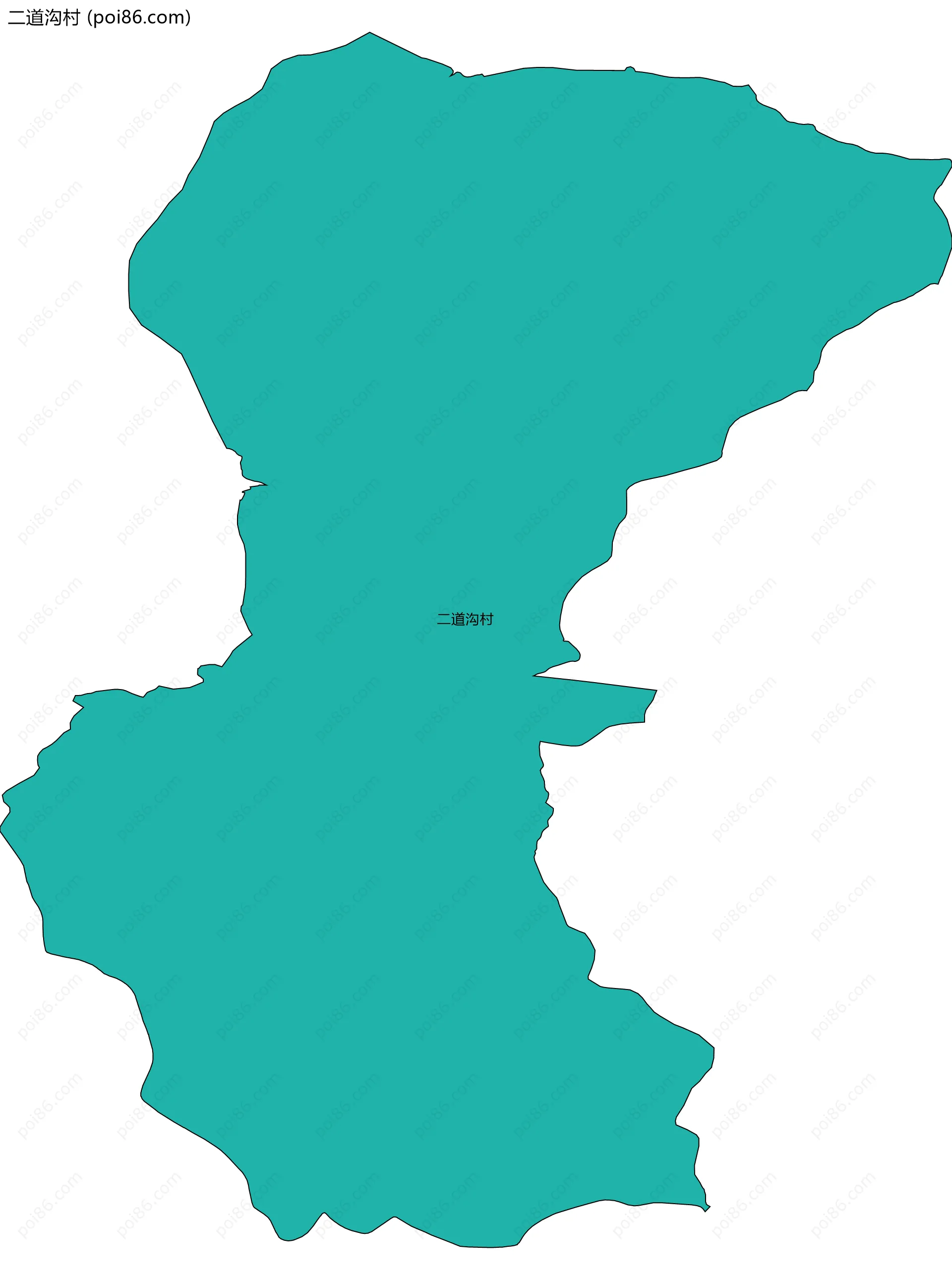 二道沟村边界地图