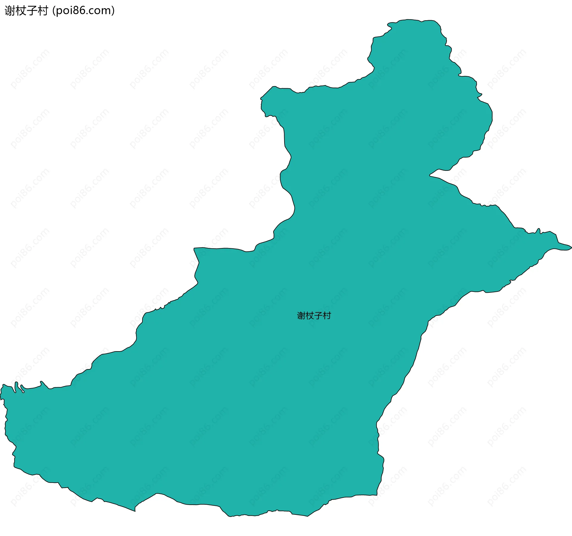 谢杖子村边界地图