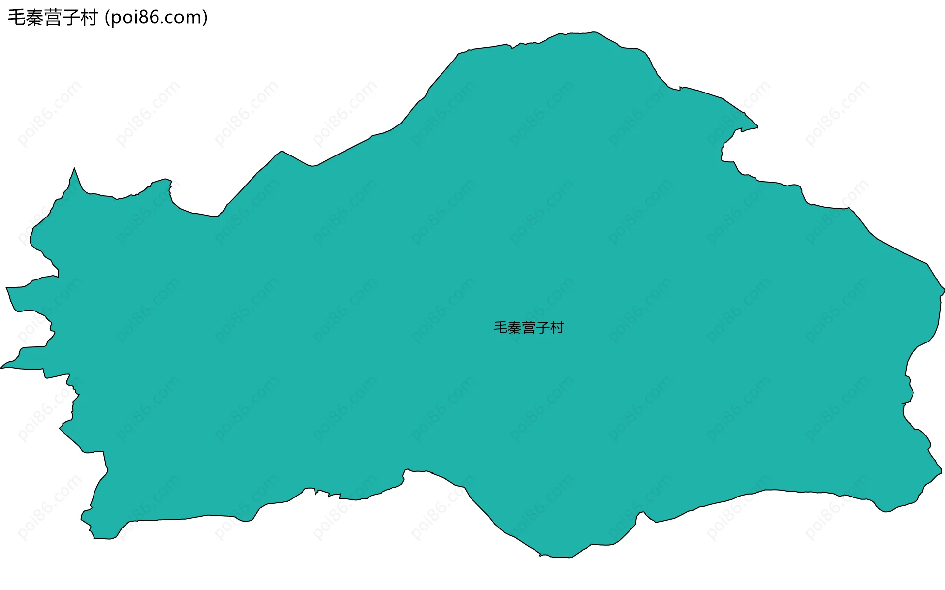 毛秦营子村边界地图