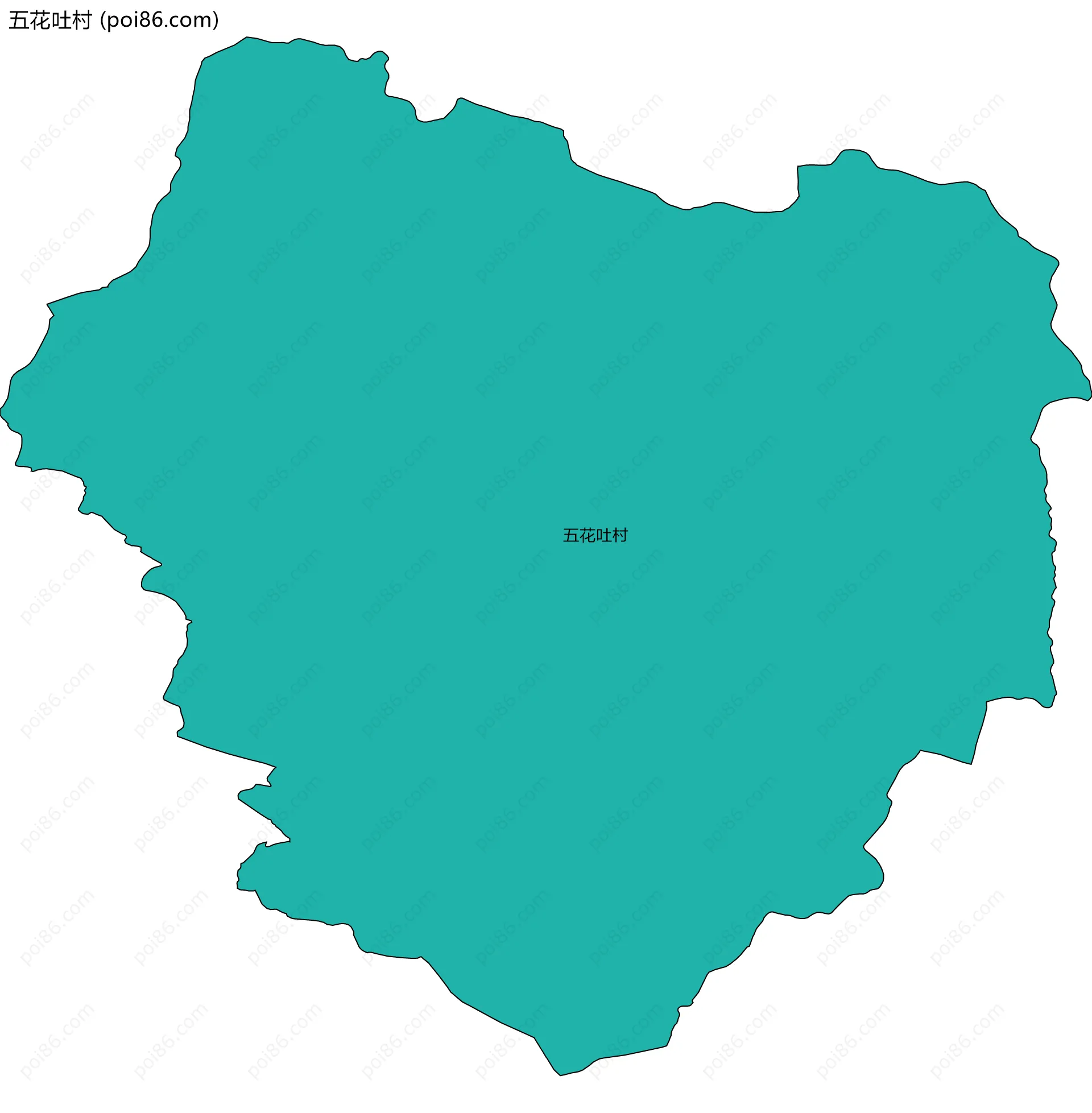 五花吐村边界地图