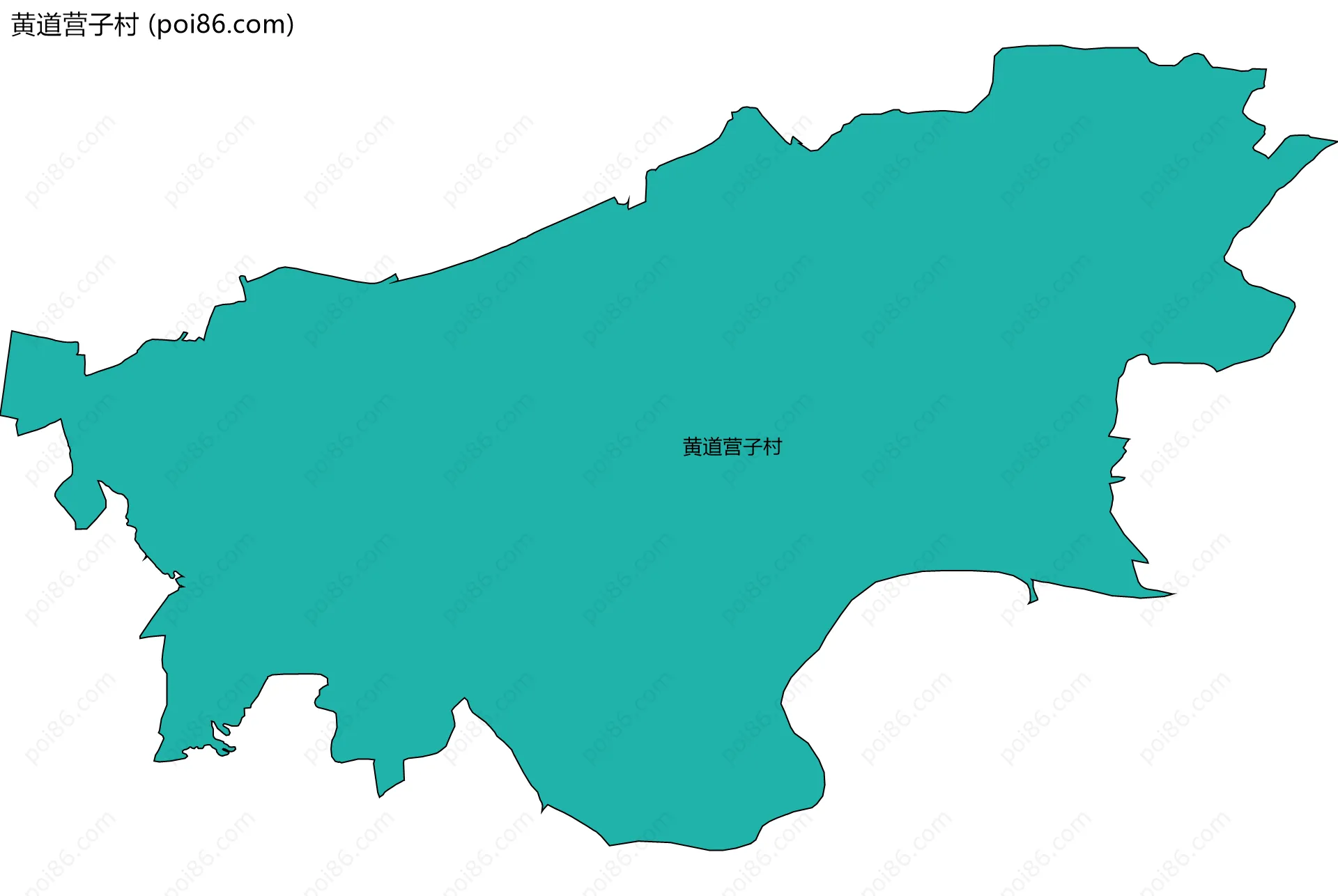 黄道营子村边界地图