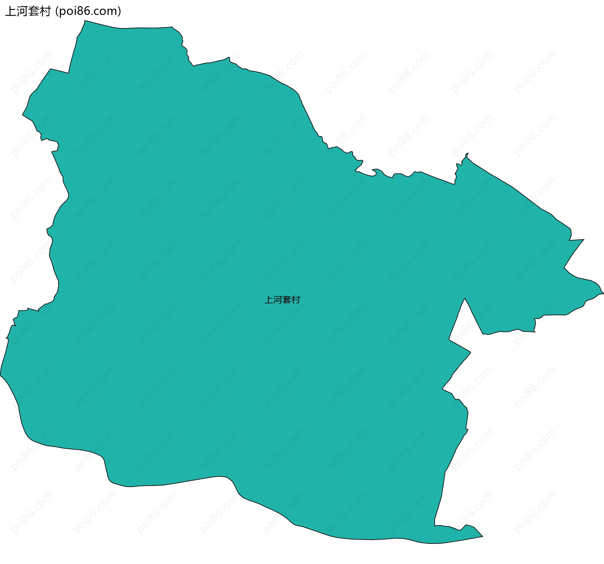 上河套村边界地图