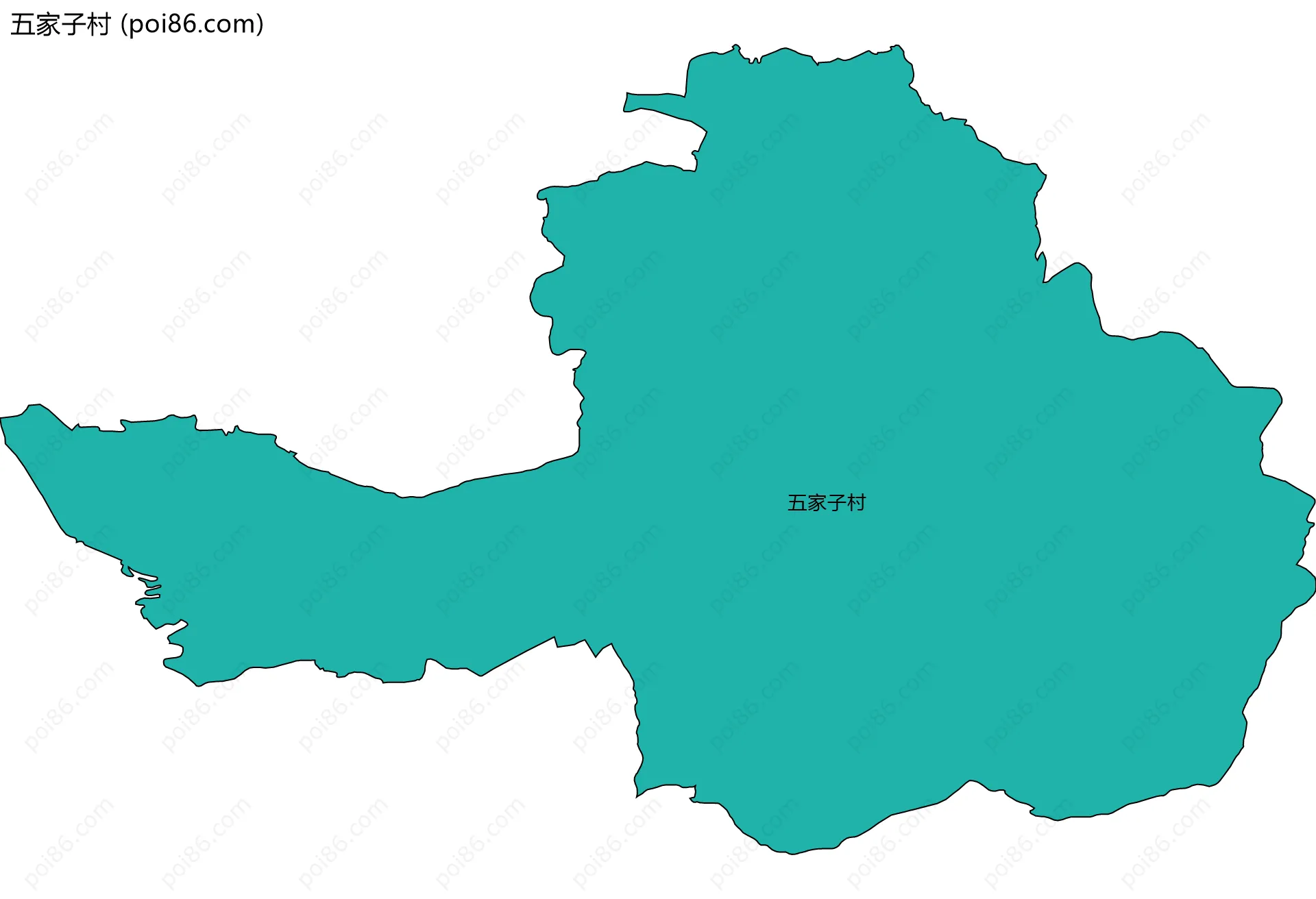五家子村边界地图