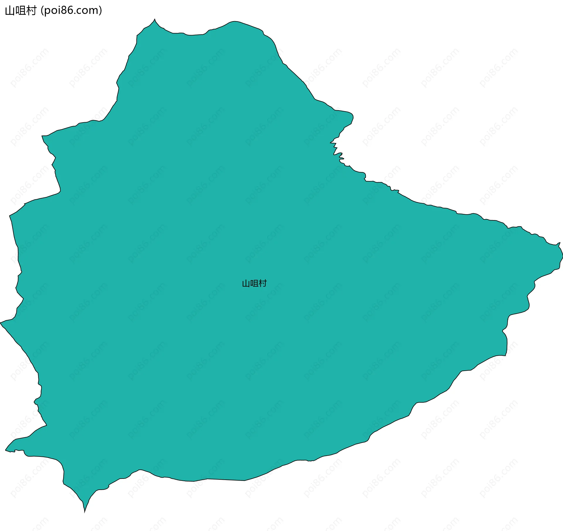 山咀村边界地图