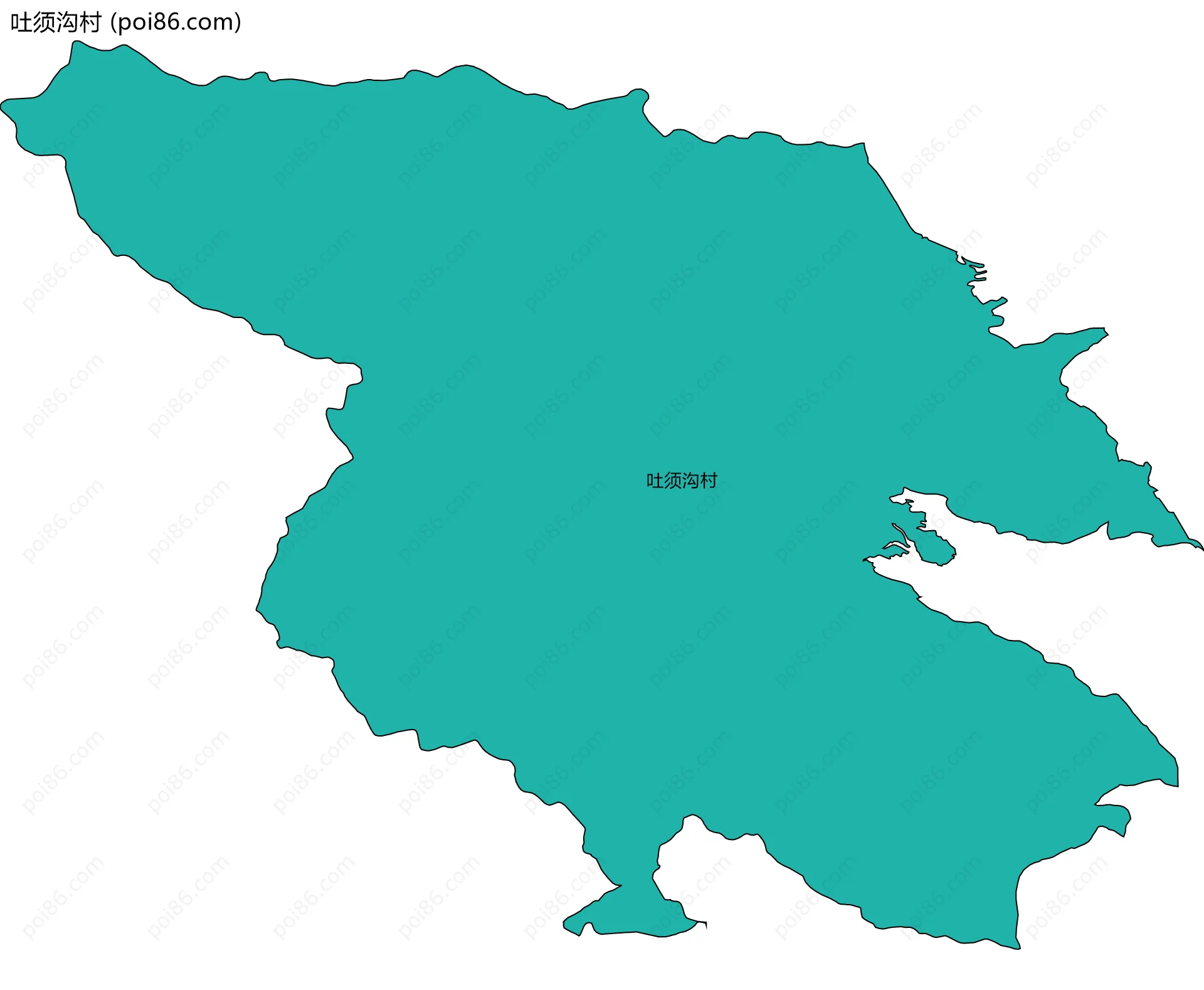 吐须沟村边界地图