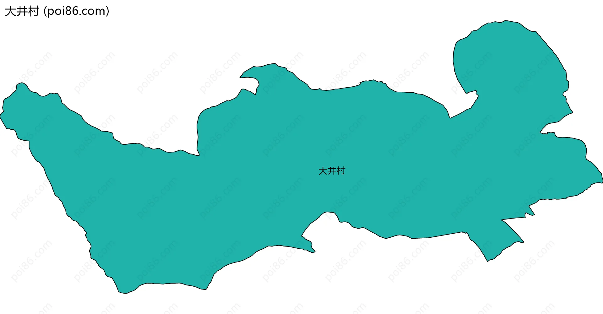 大井村边界地图