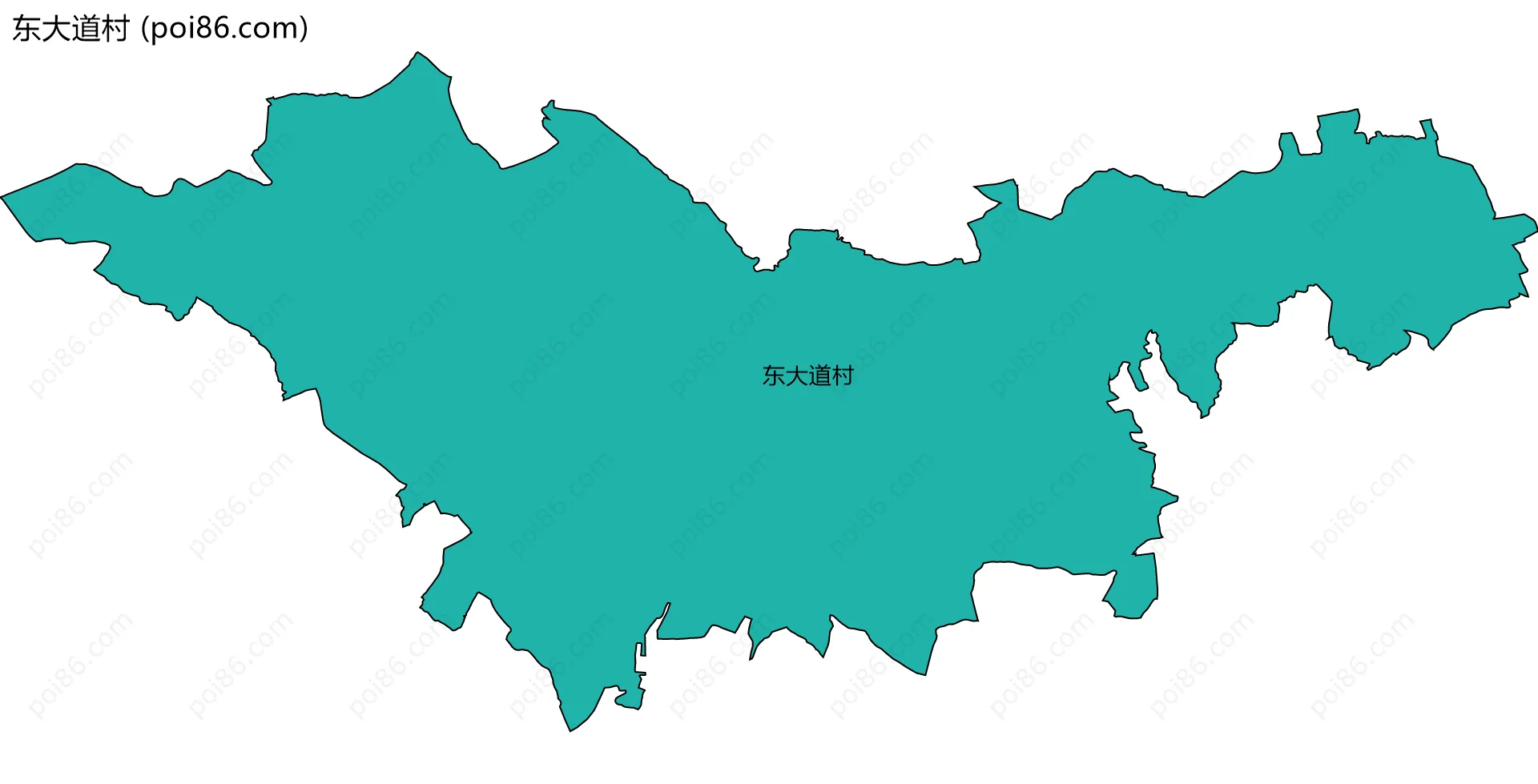 东大道村边界地图