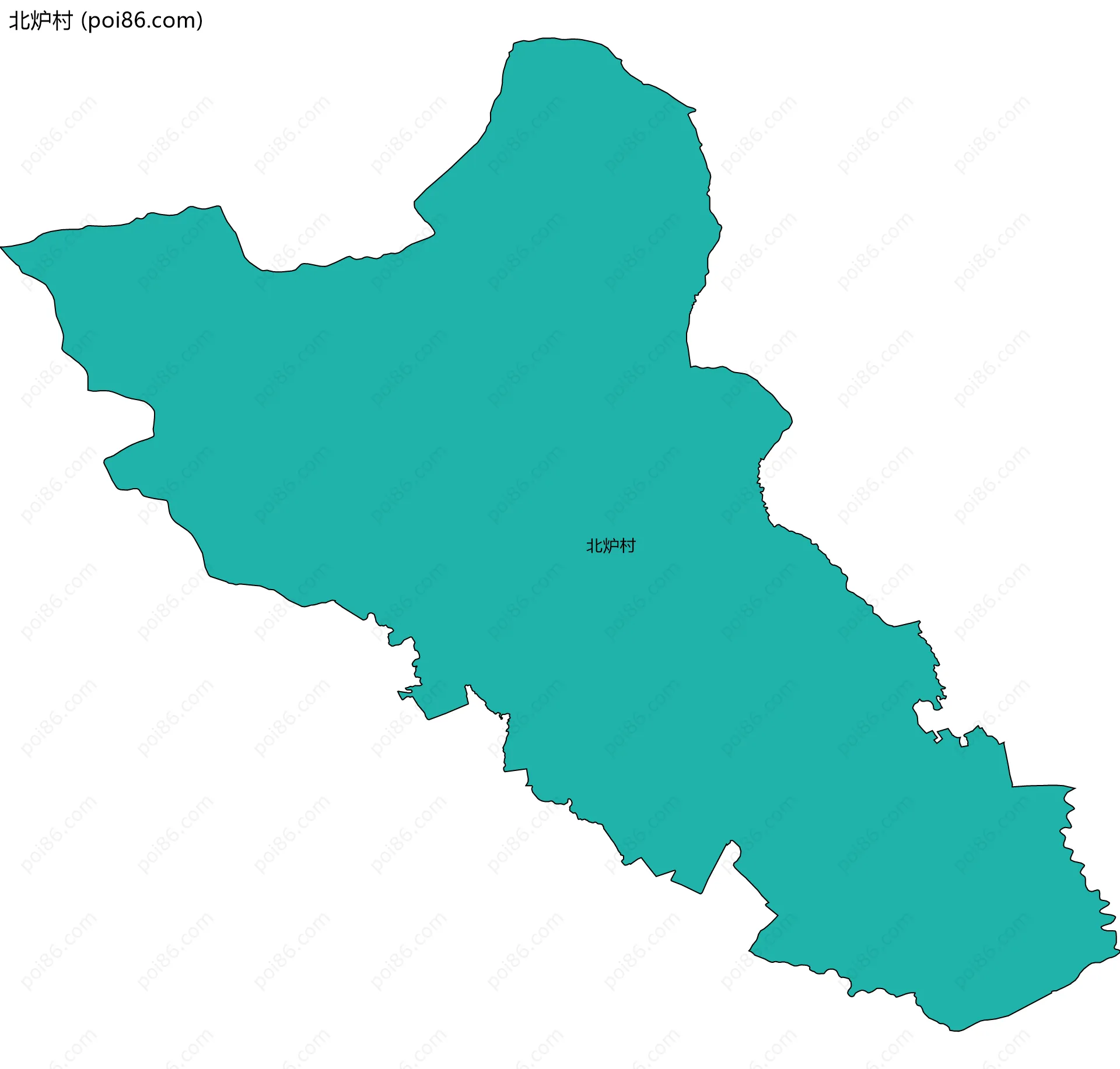 北炉村边界地图