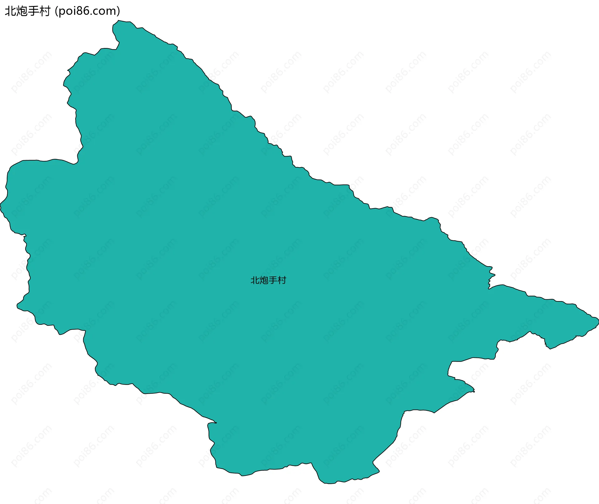 北炮手村边界地图