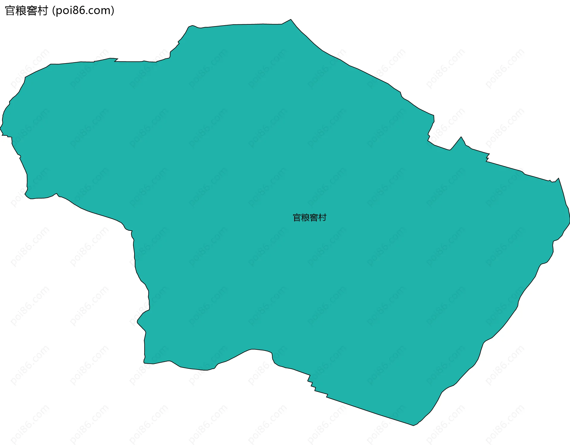 官粮窖村边界地图