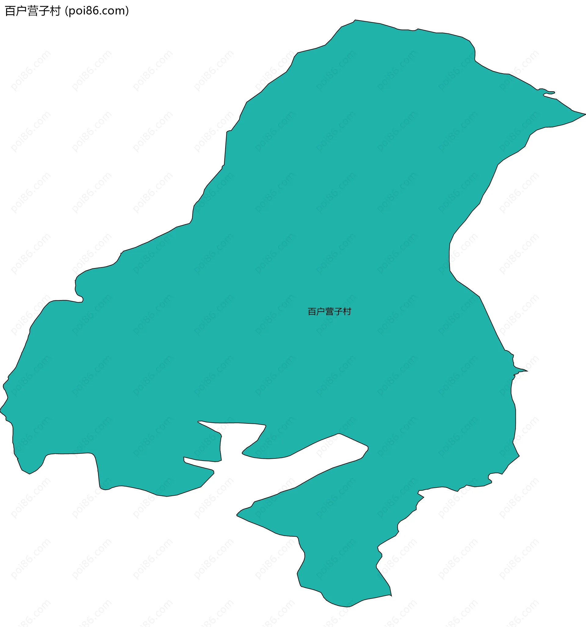 百户营子村边界地图