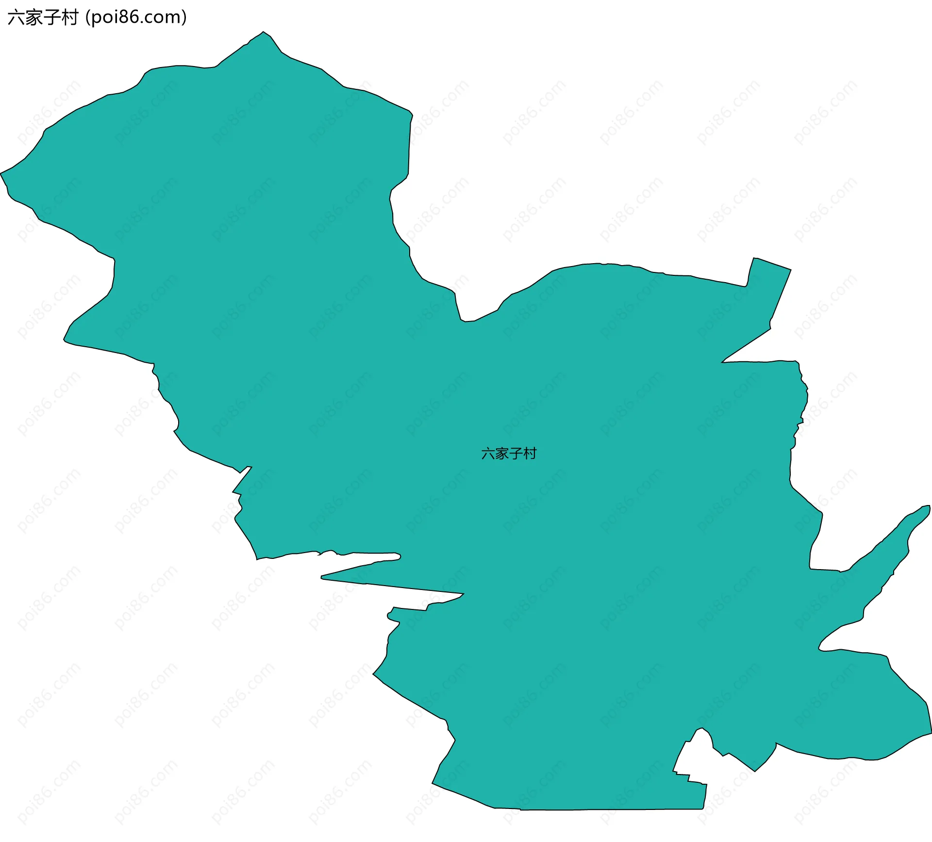 六家子村边界地图
