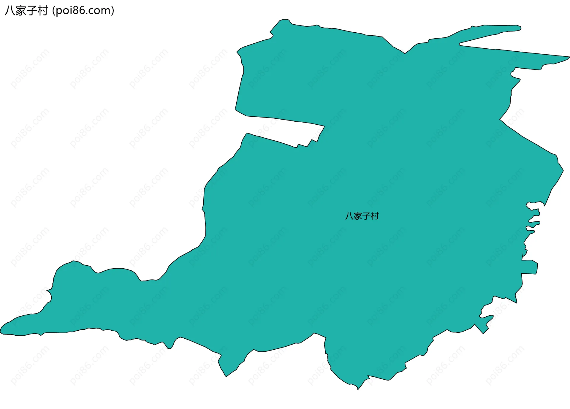 八家子村边界地图