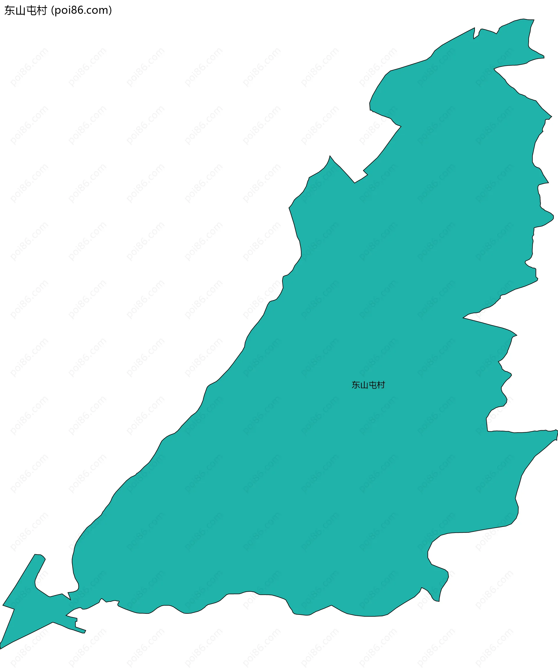 东山屯村边界地图