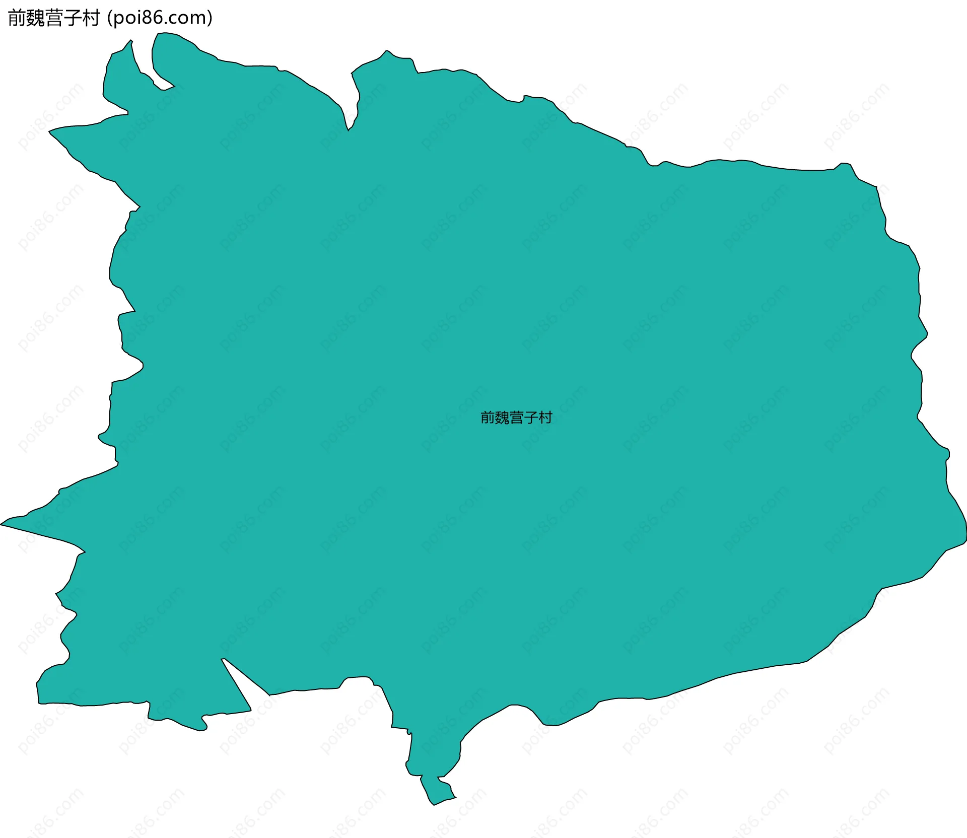 前魏营子村边界地图