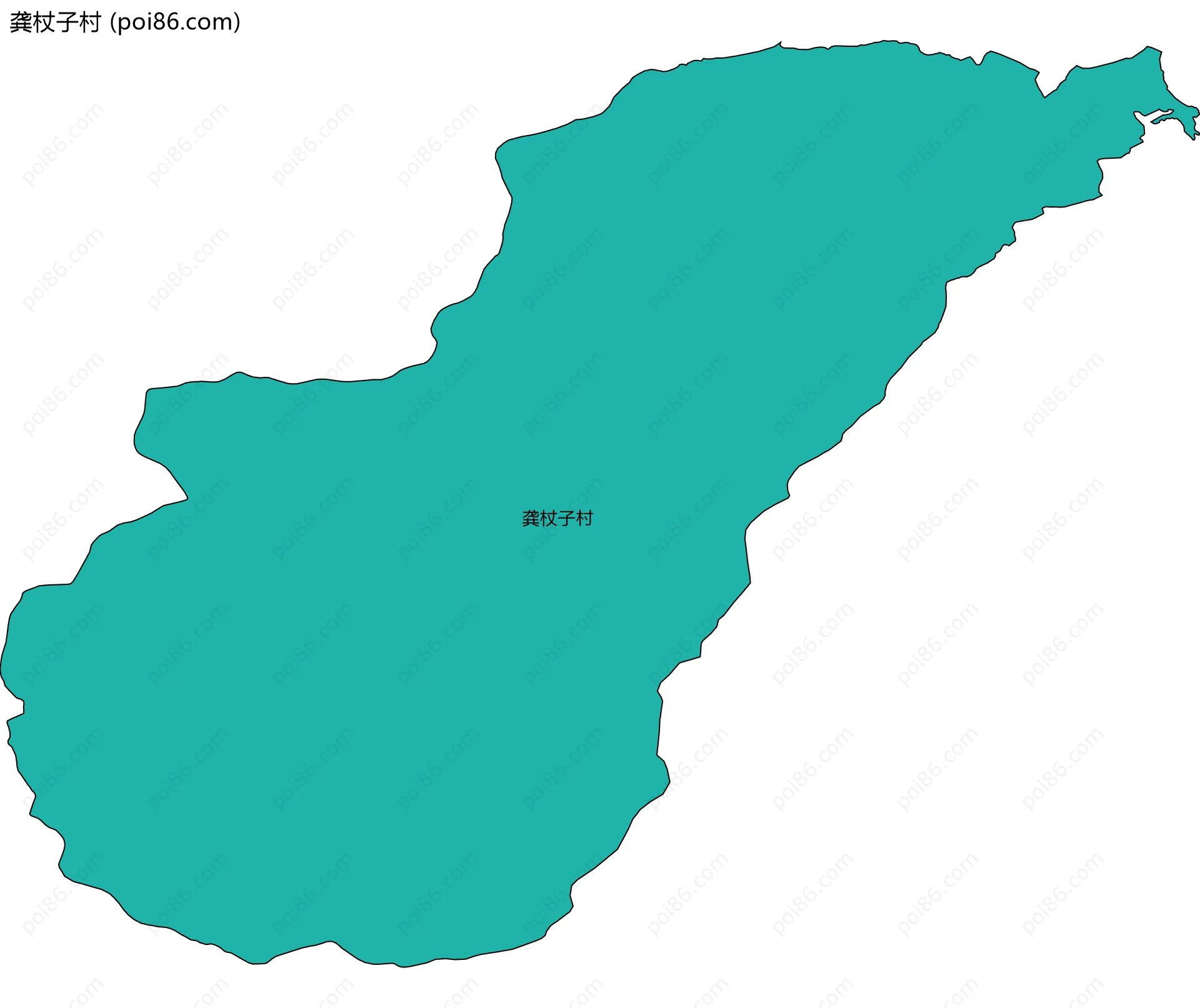 龚杖子村边界地图