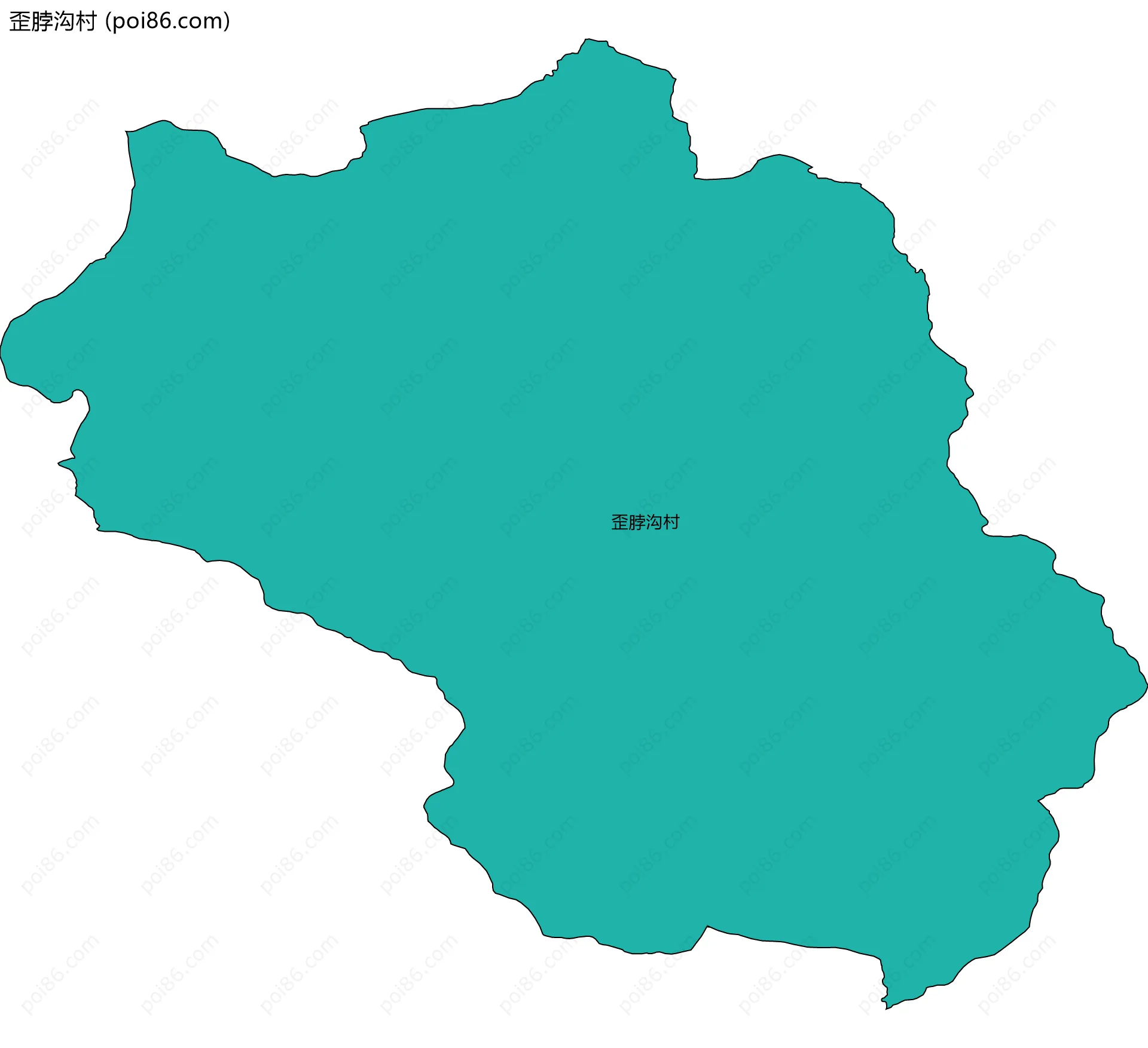 歪脖沟村边界地图