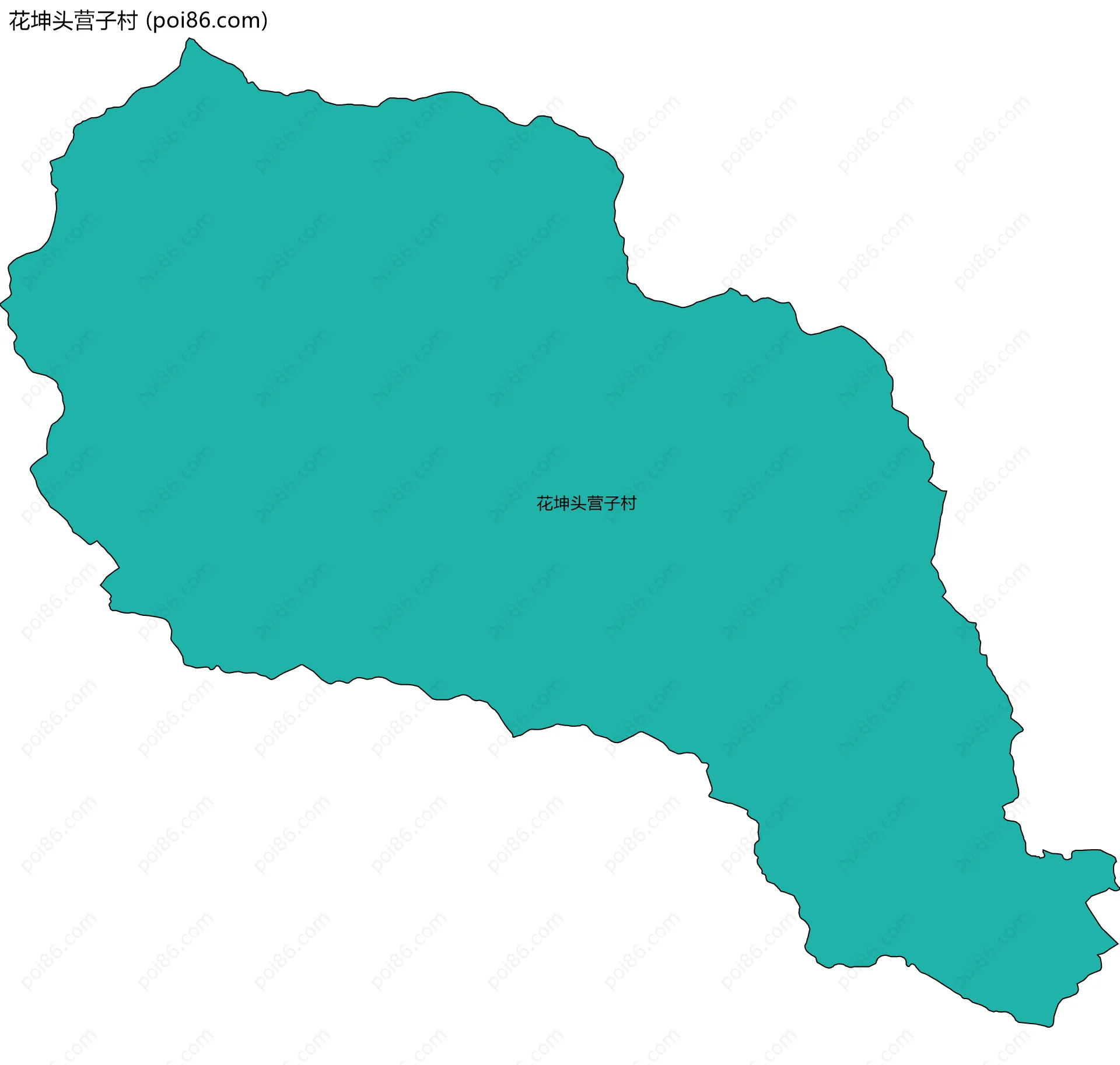 花坤头营子村边界地图