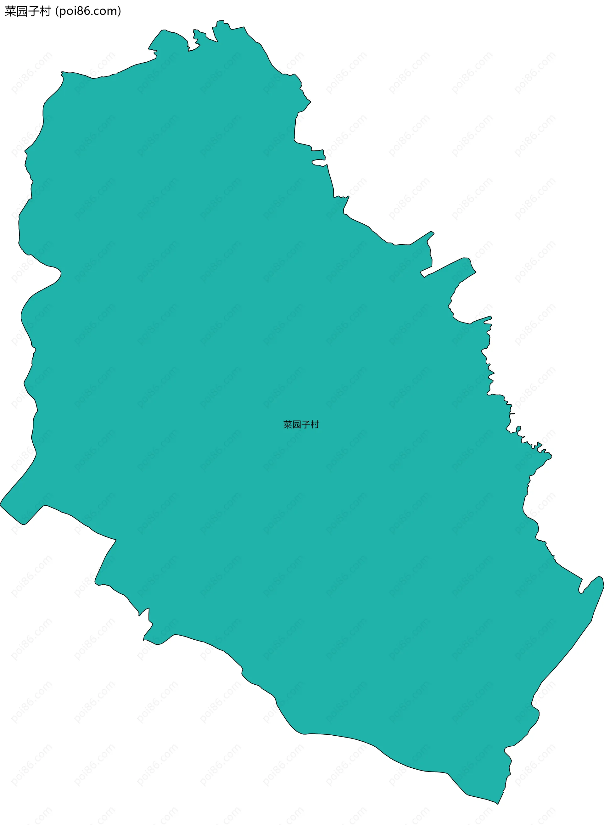 菜园子村边界地图