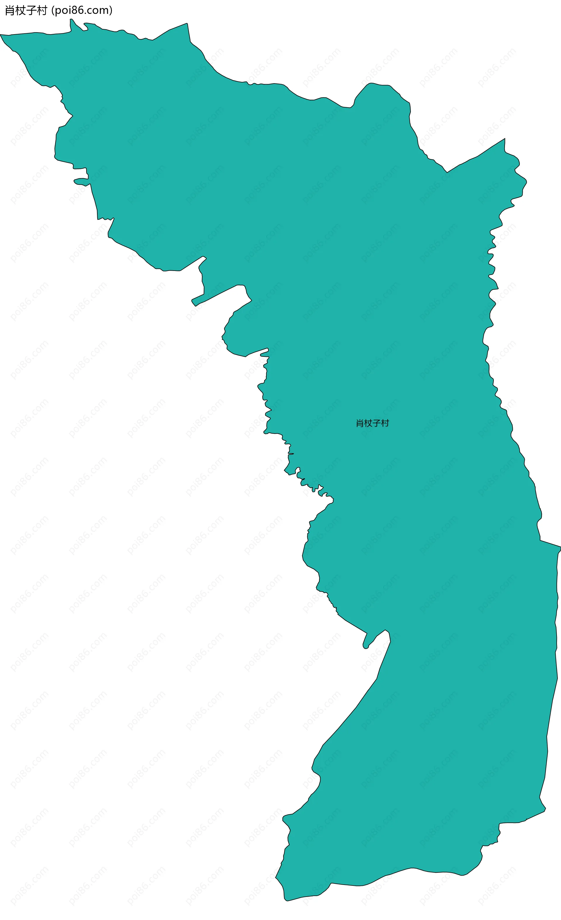 肖杖子村边界地图