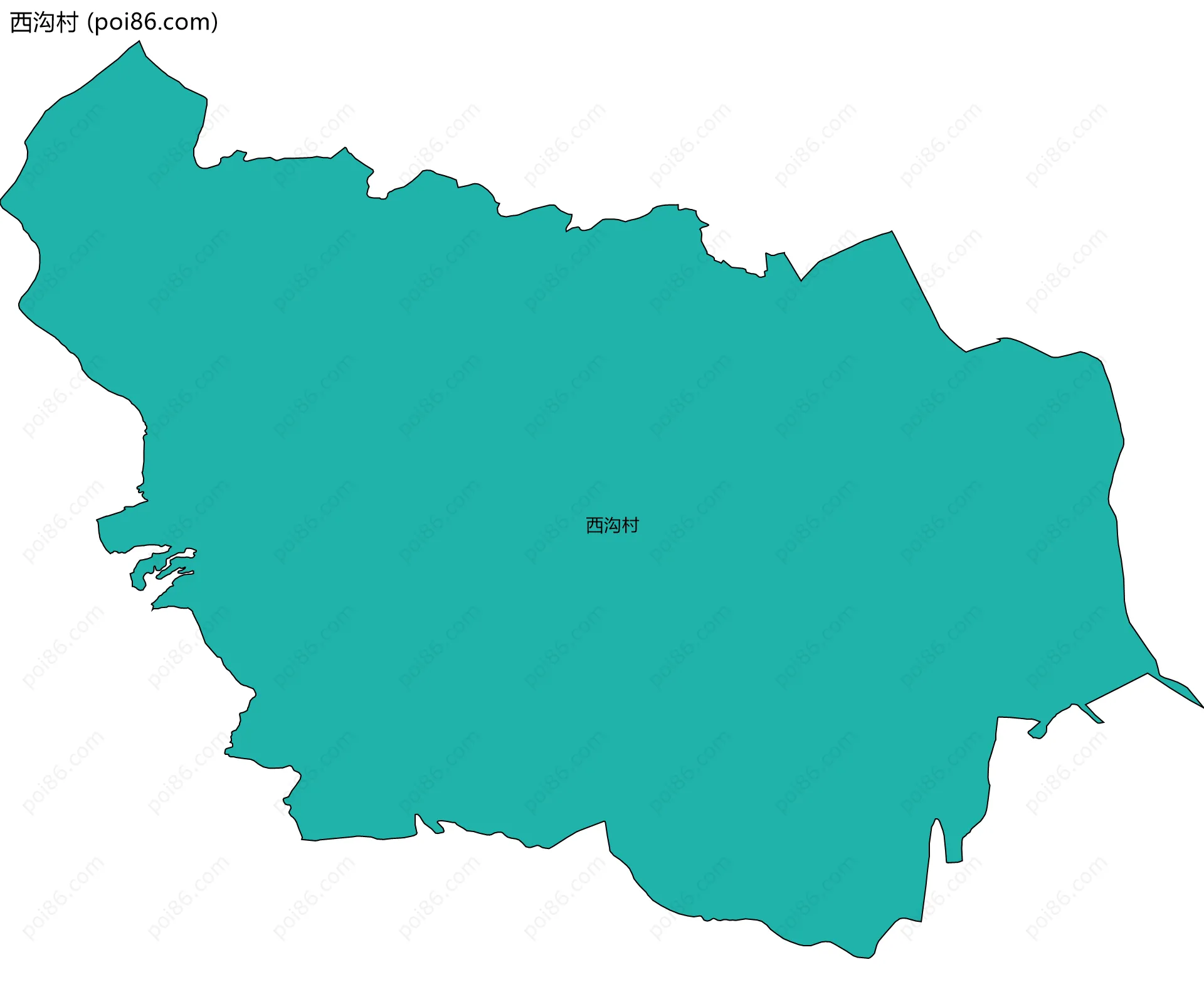 西沟村边界地图