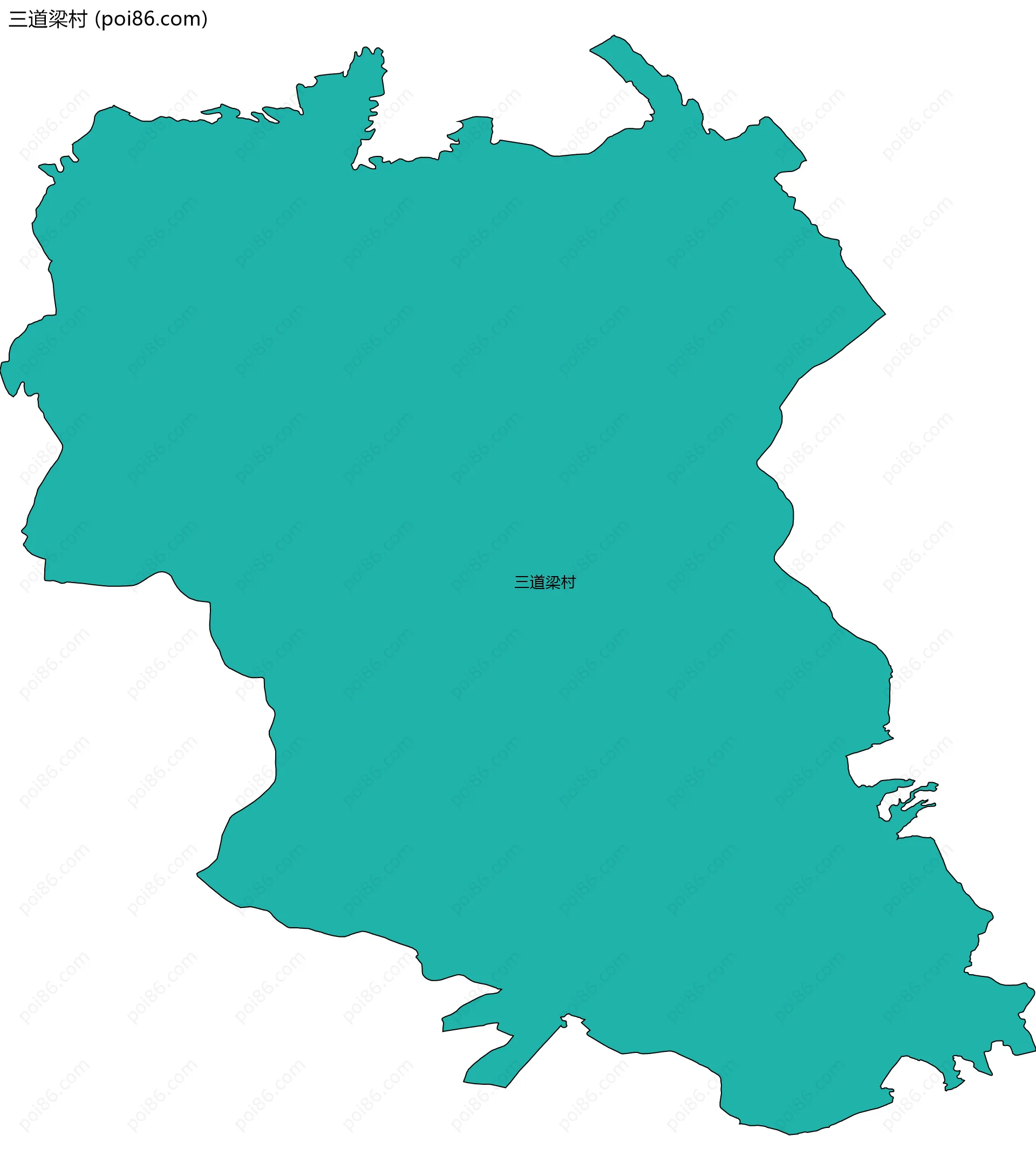 三道梁村边界地图