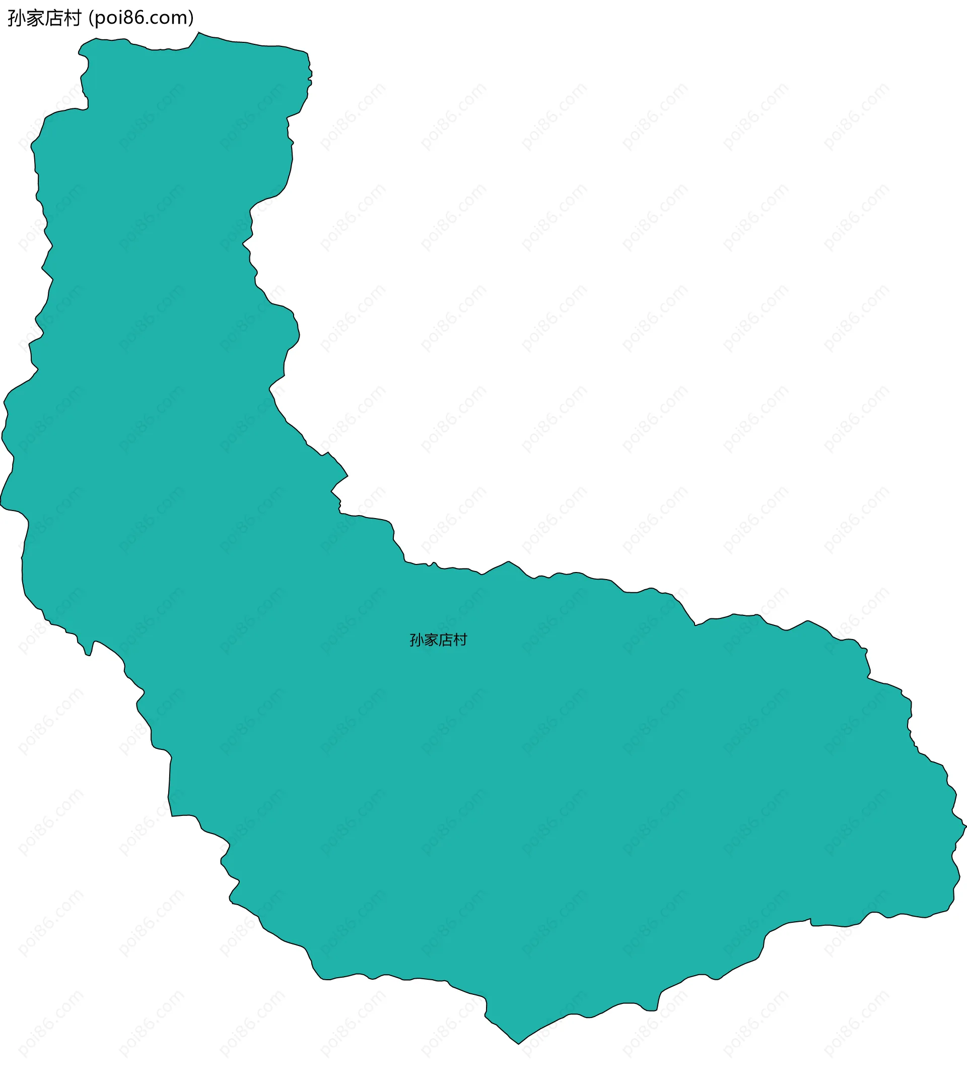 孙家店村边界地图
