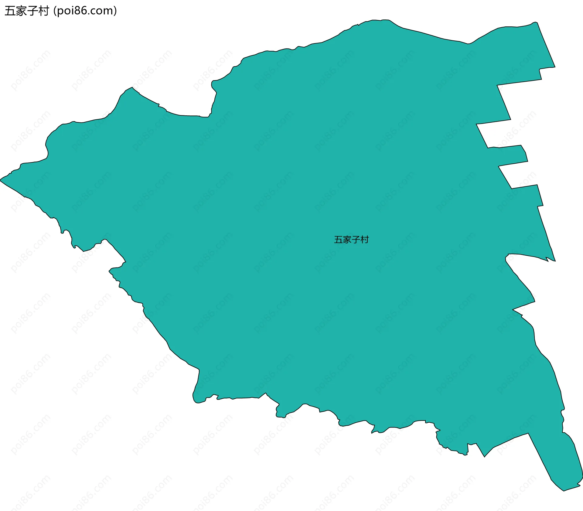 五家子村边界地图