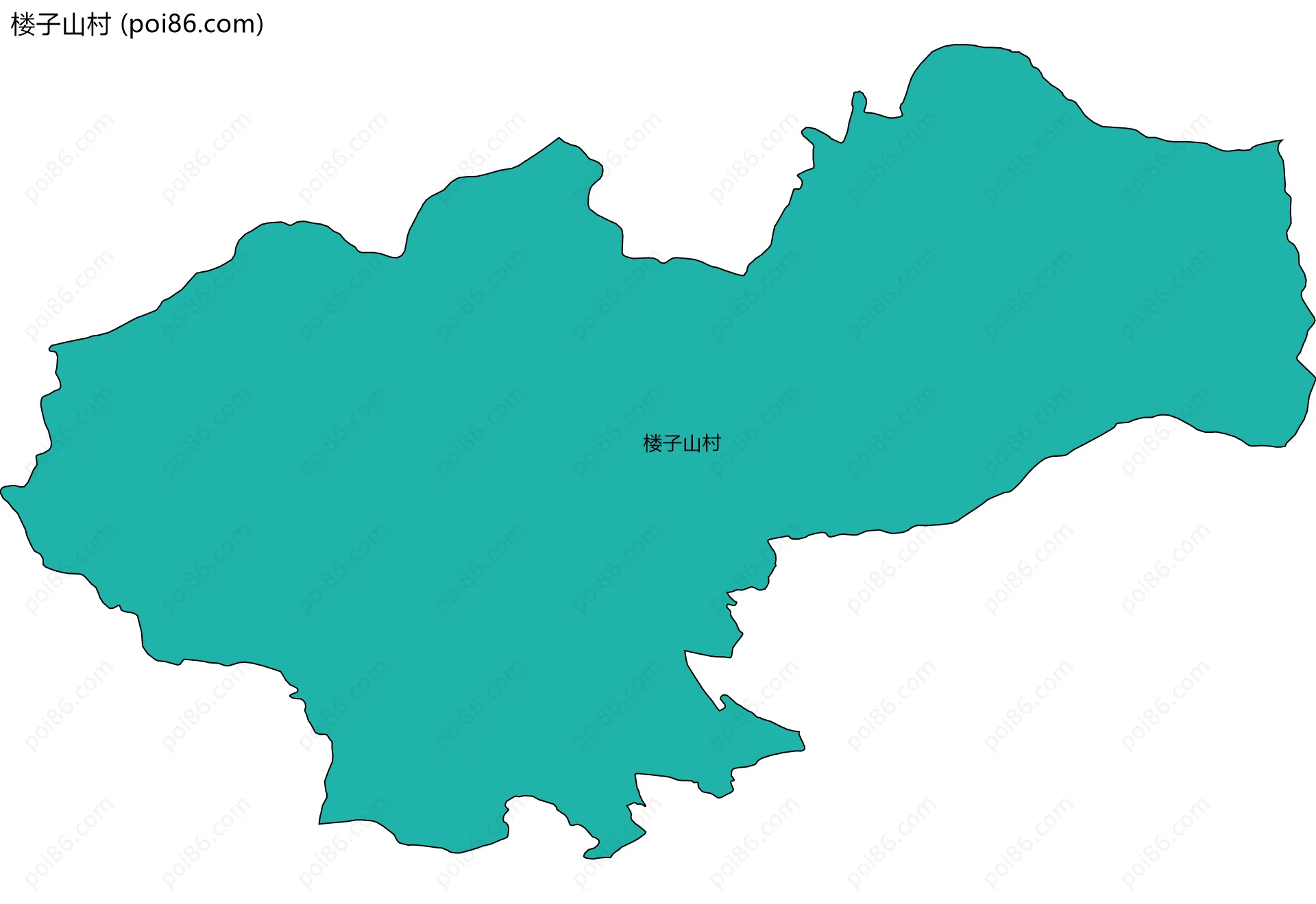楼子山村边界地图