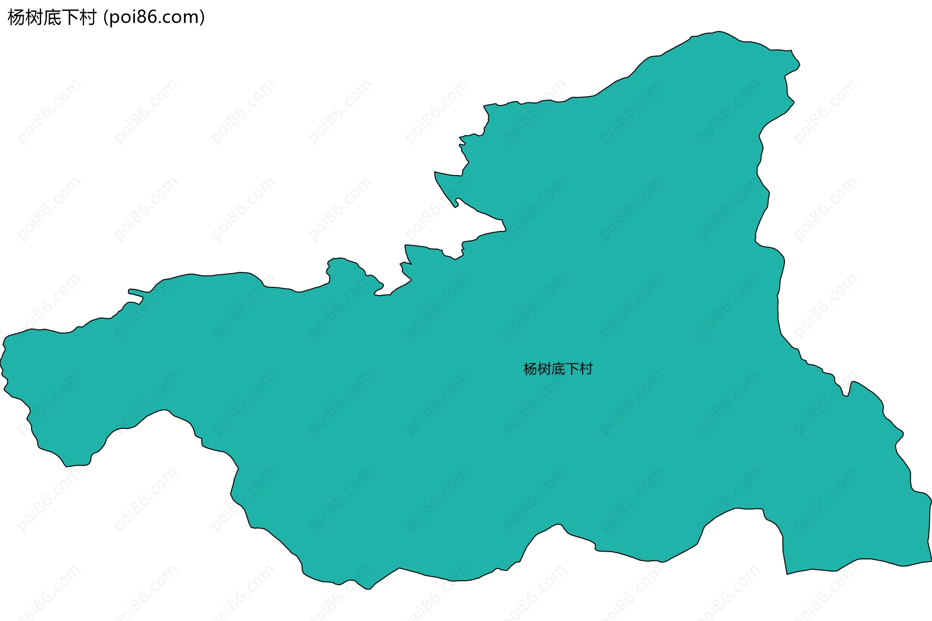 杨树底下村边界地图