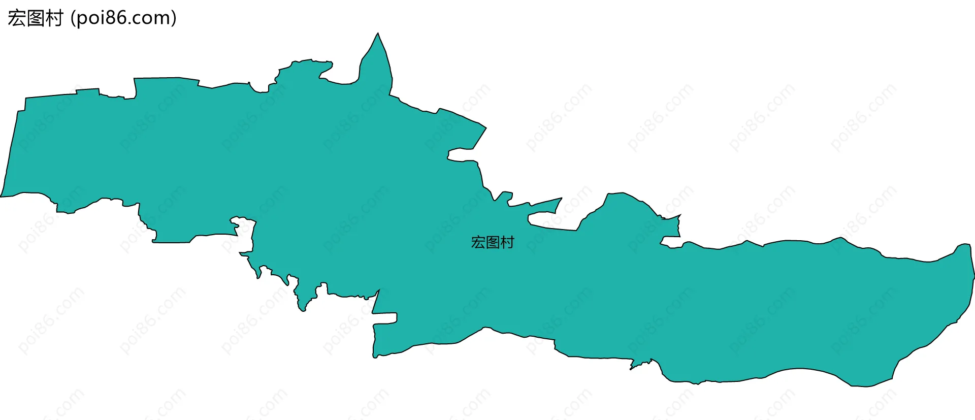 宏图村边界地图