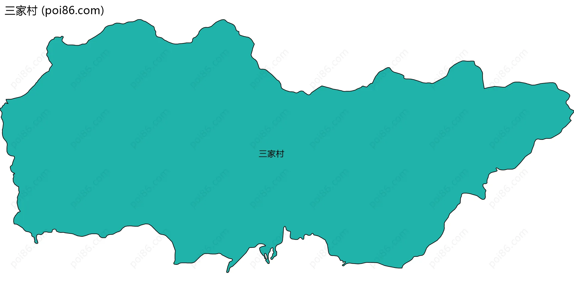 三家村边界地图