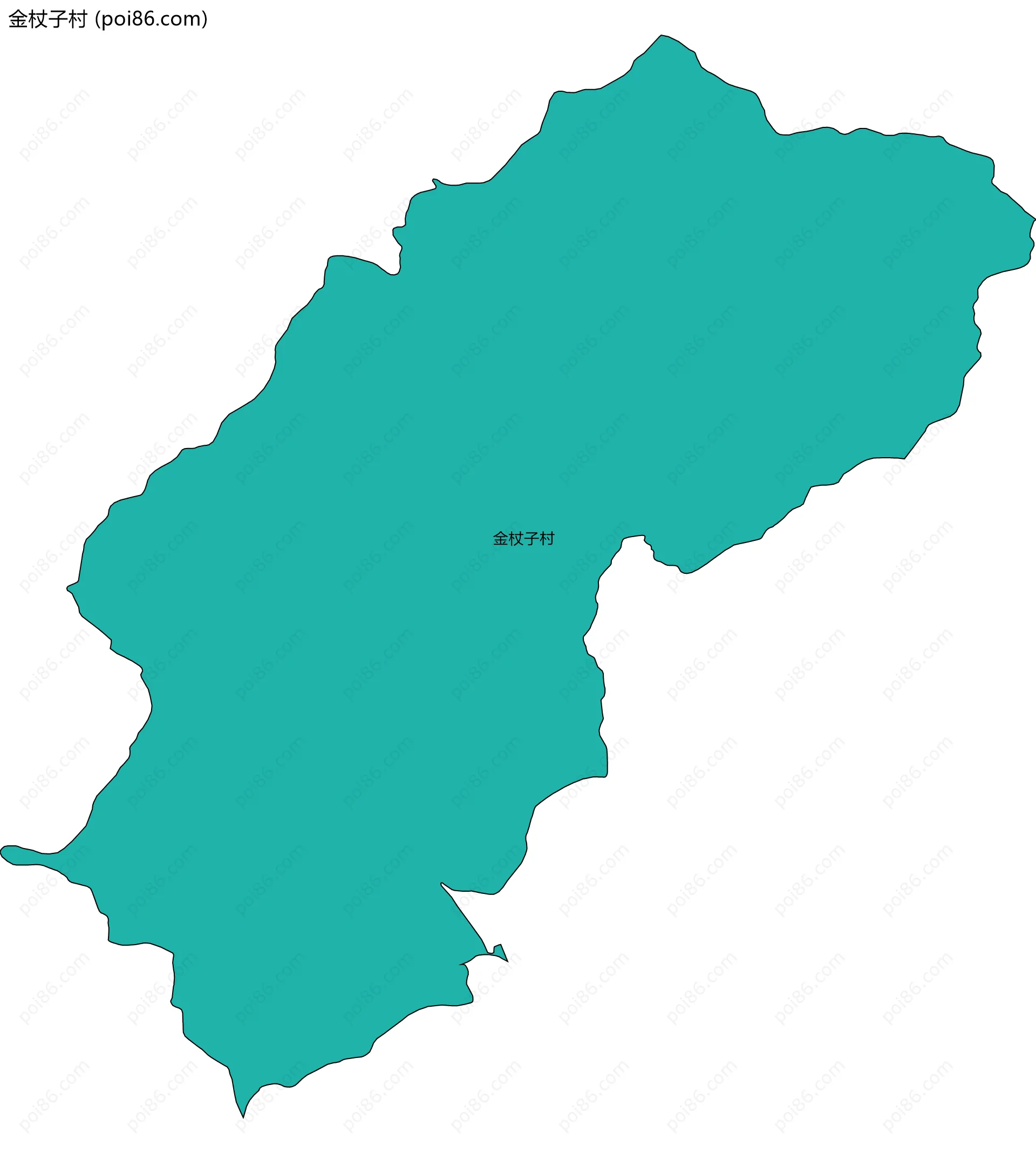 金杖子村边界地图