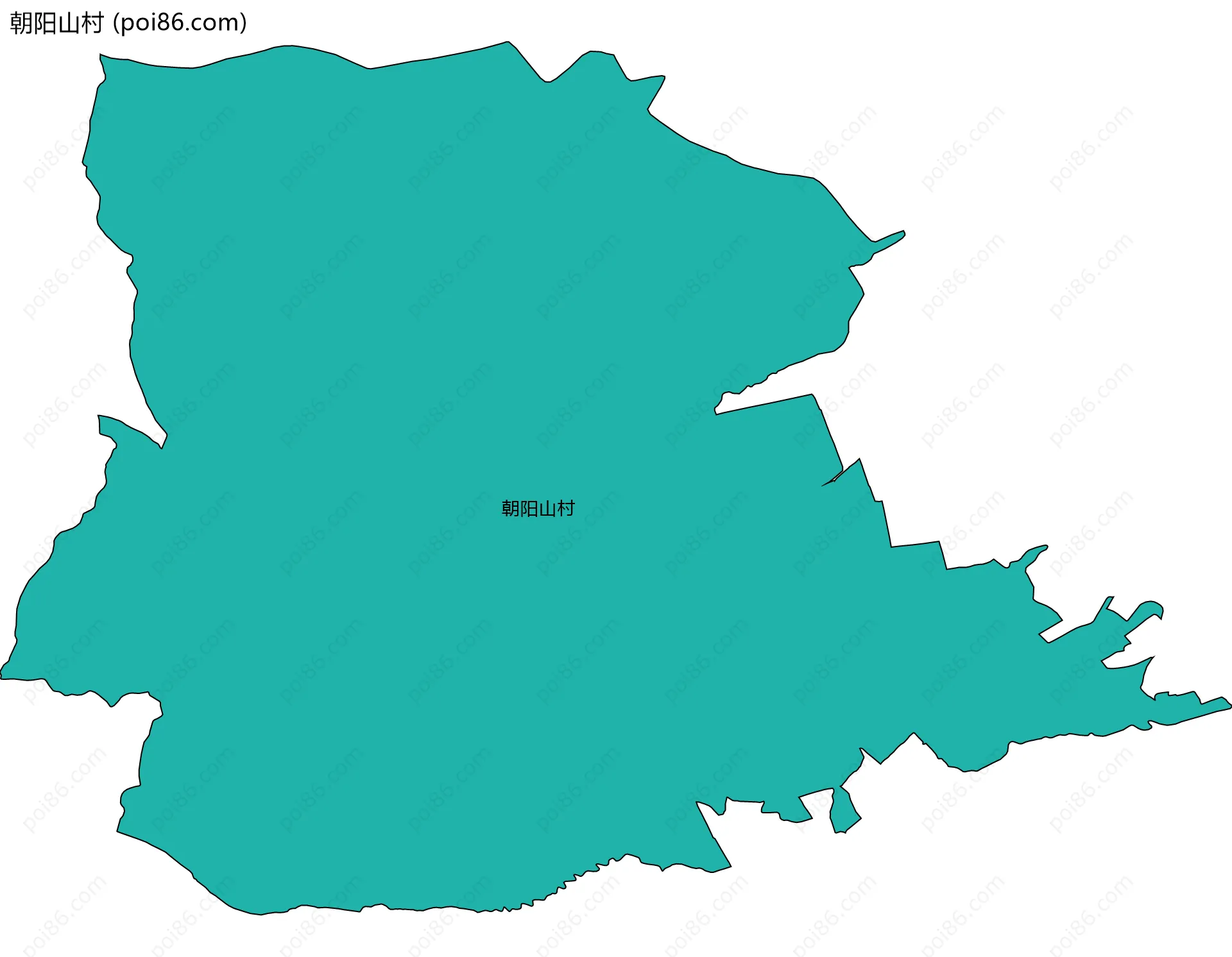 朝阳山村边界地图