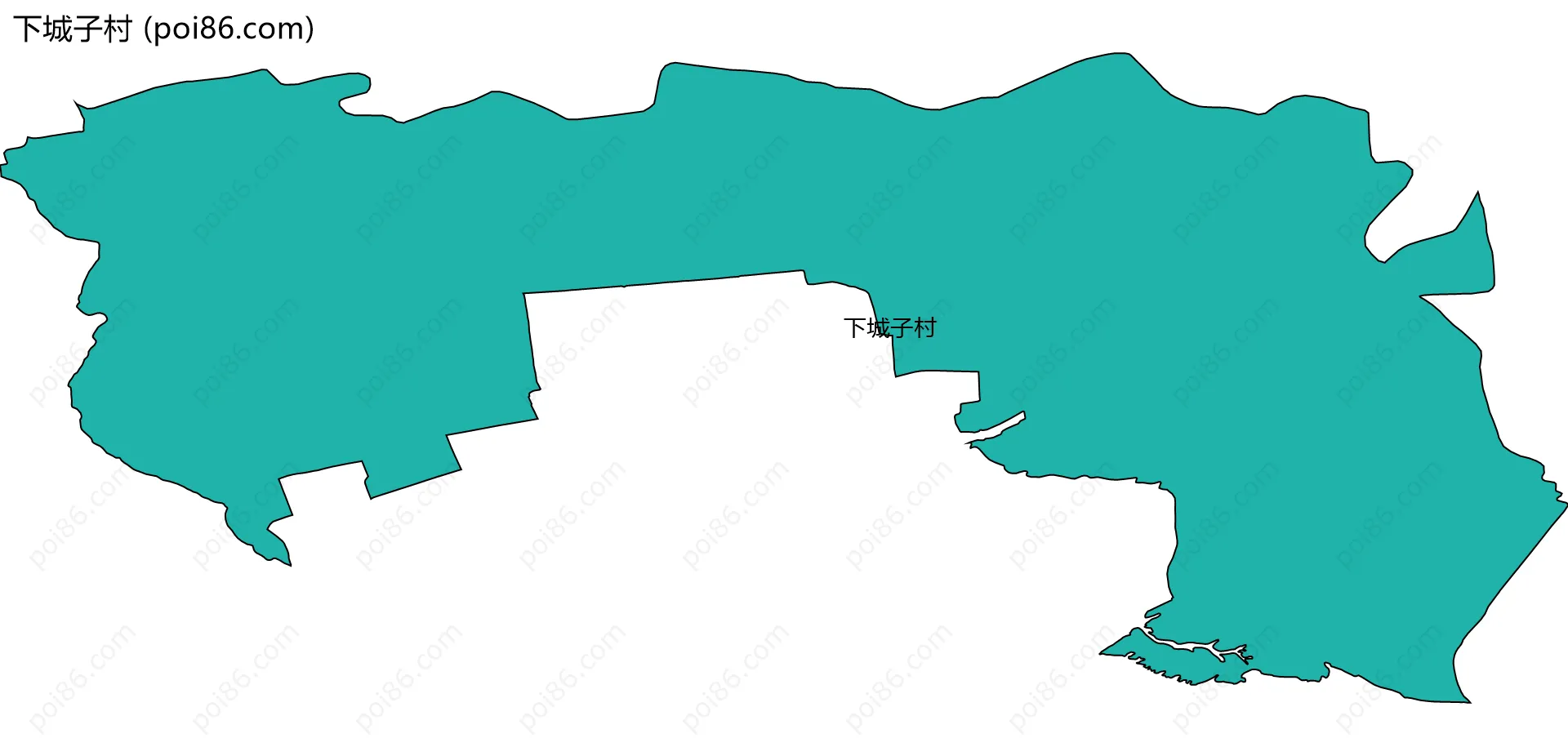 下城子村边界地图