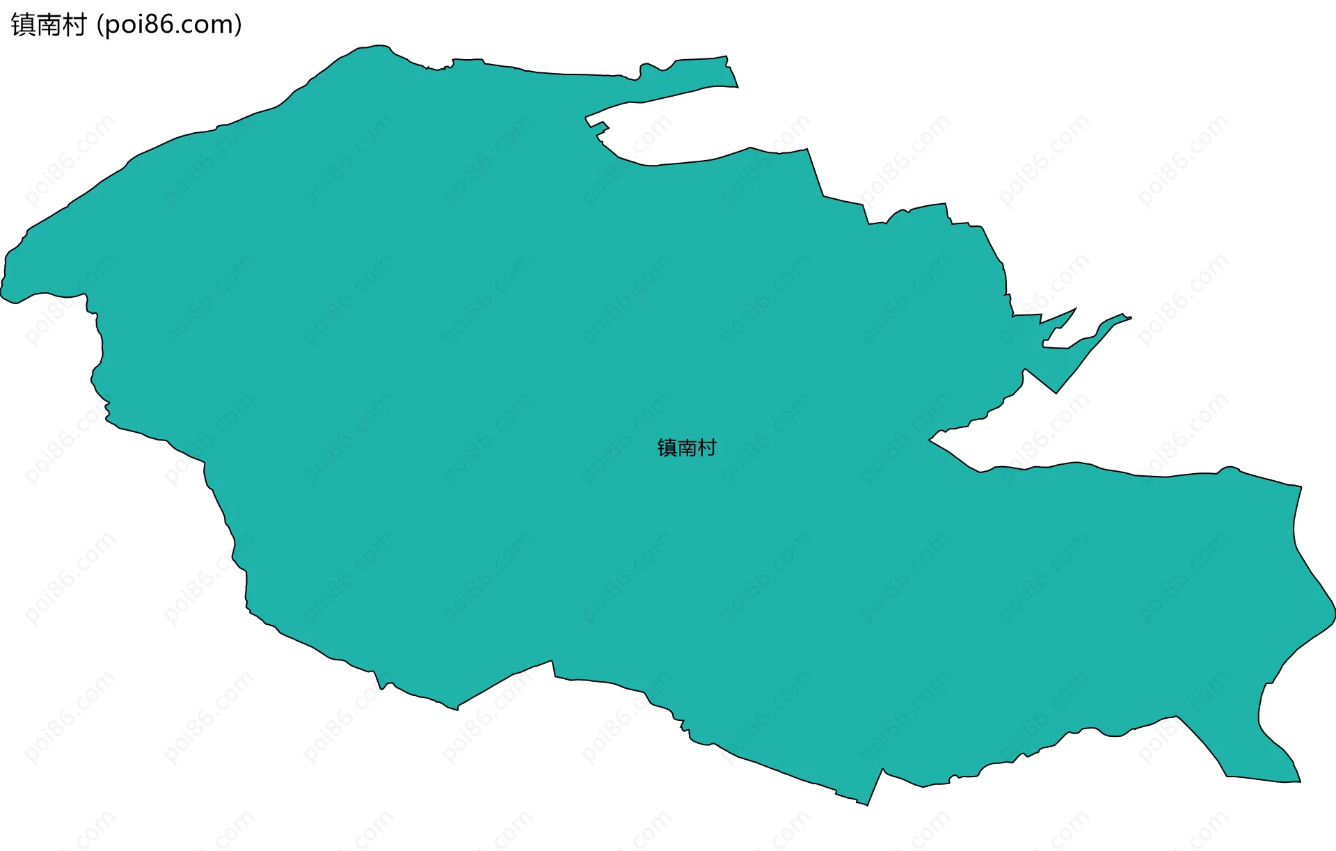镇南村边界地图