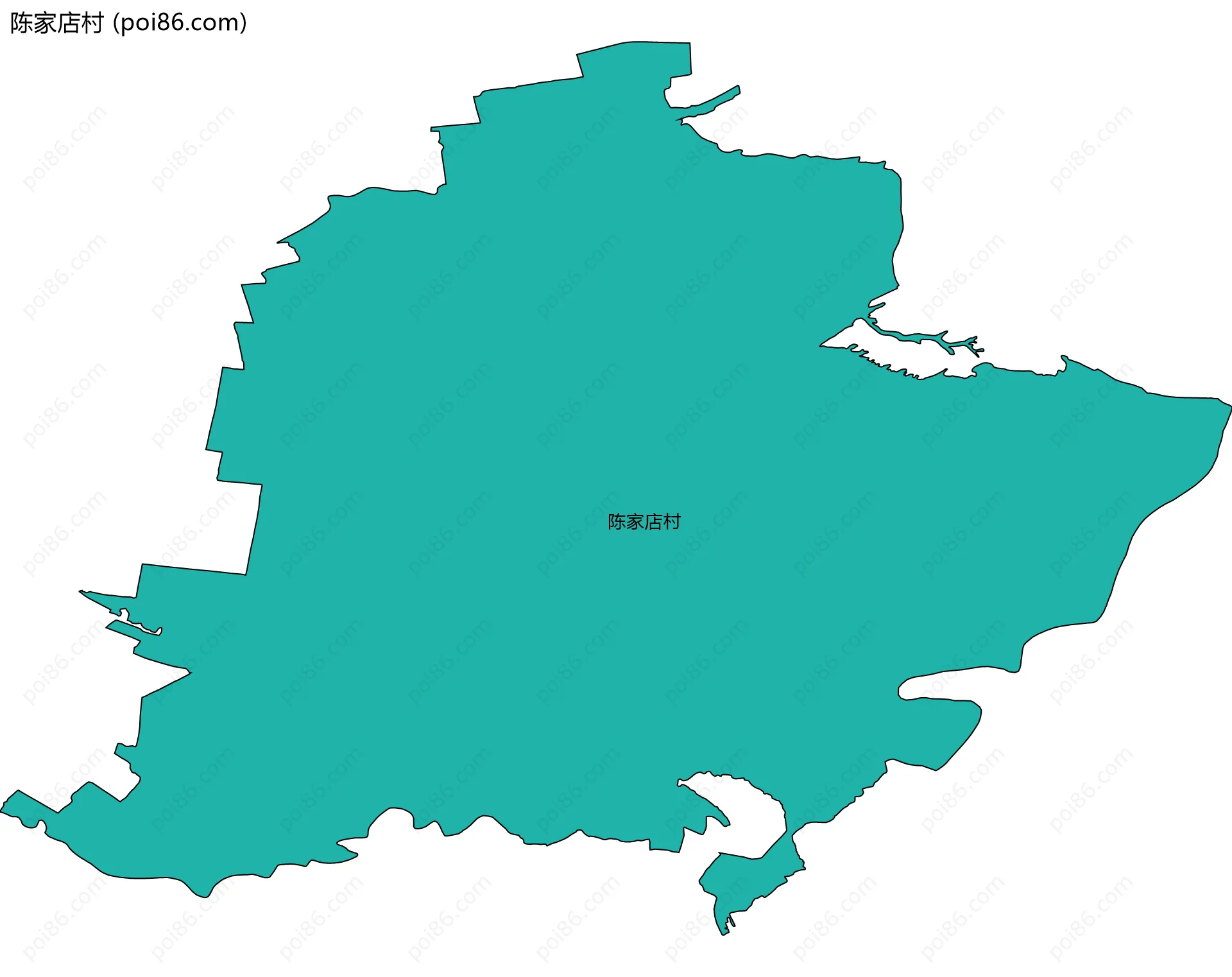 陈家店村边界地图