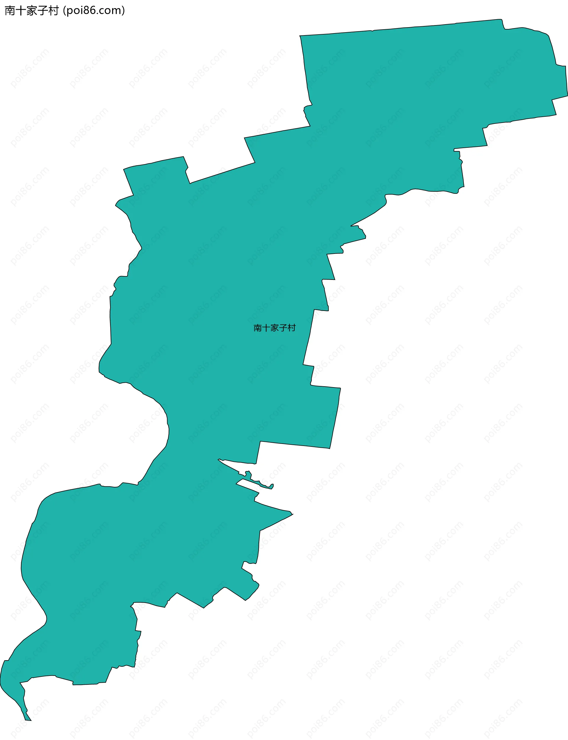 南十家子村边界地图