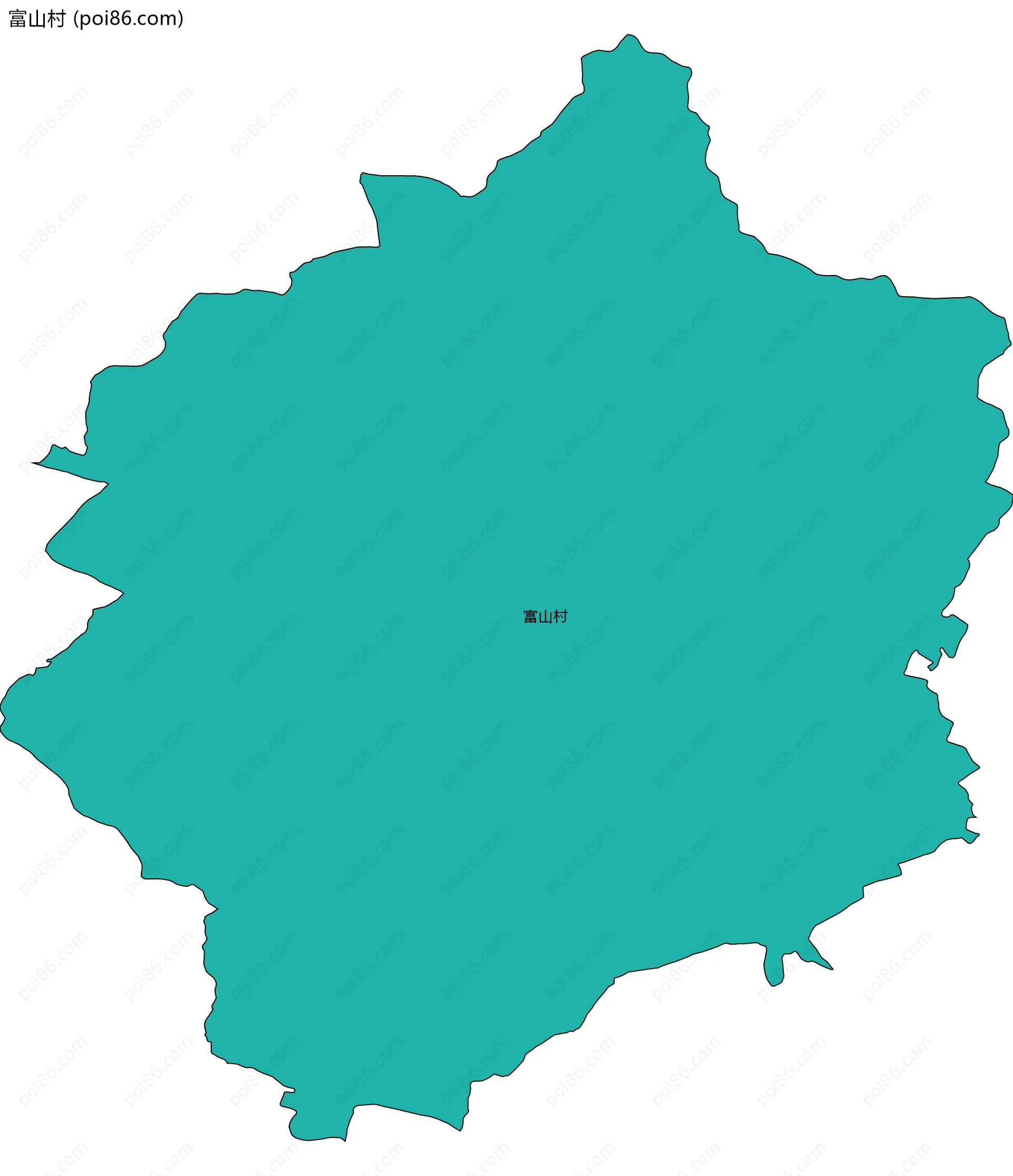 富山村边界地图