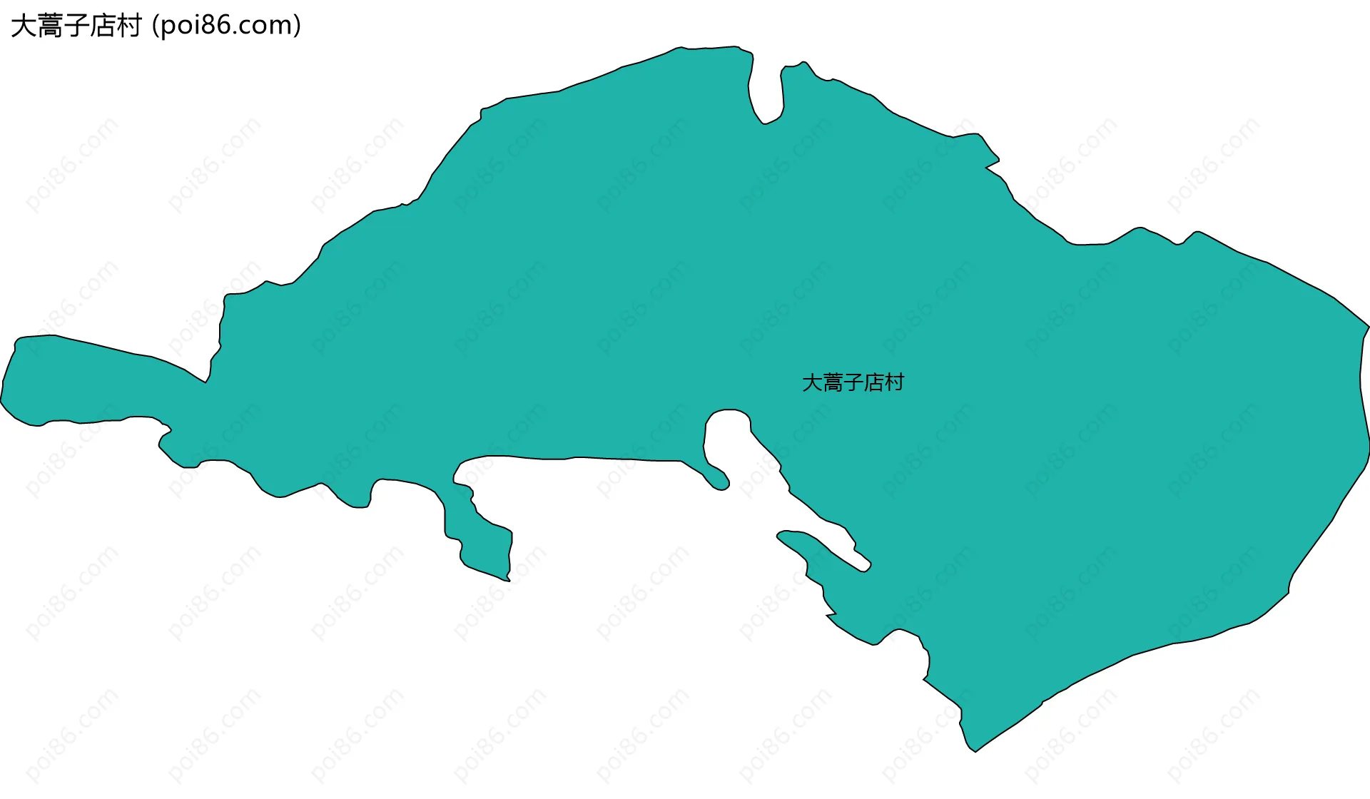 大蒿子店村边界地图