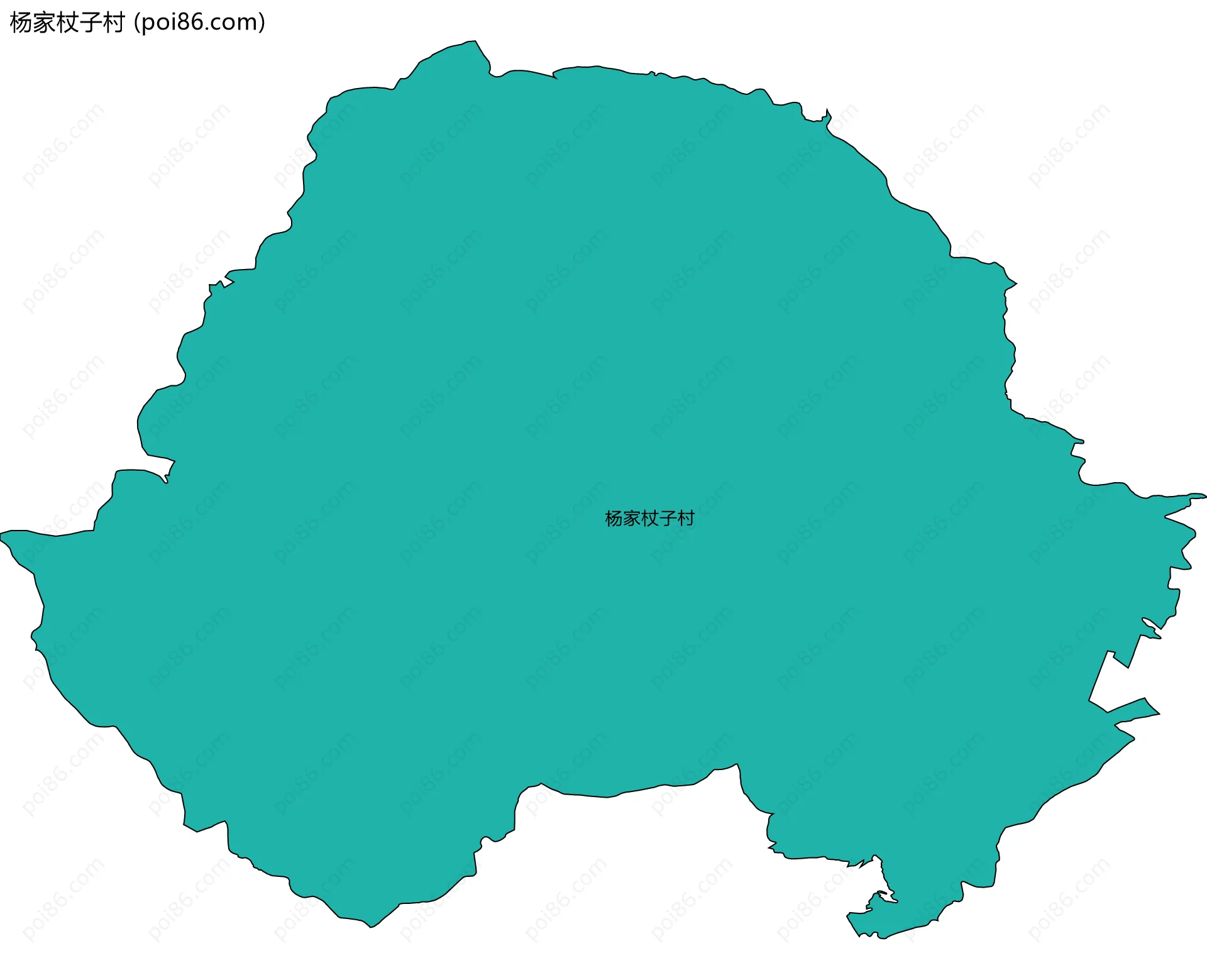 杨家杖子村边界地图