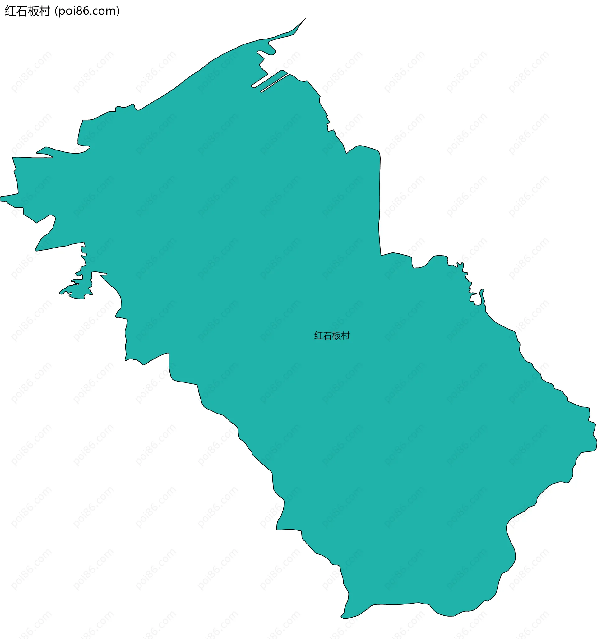 红石板村边界地图