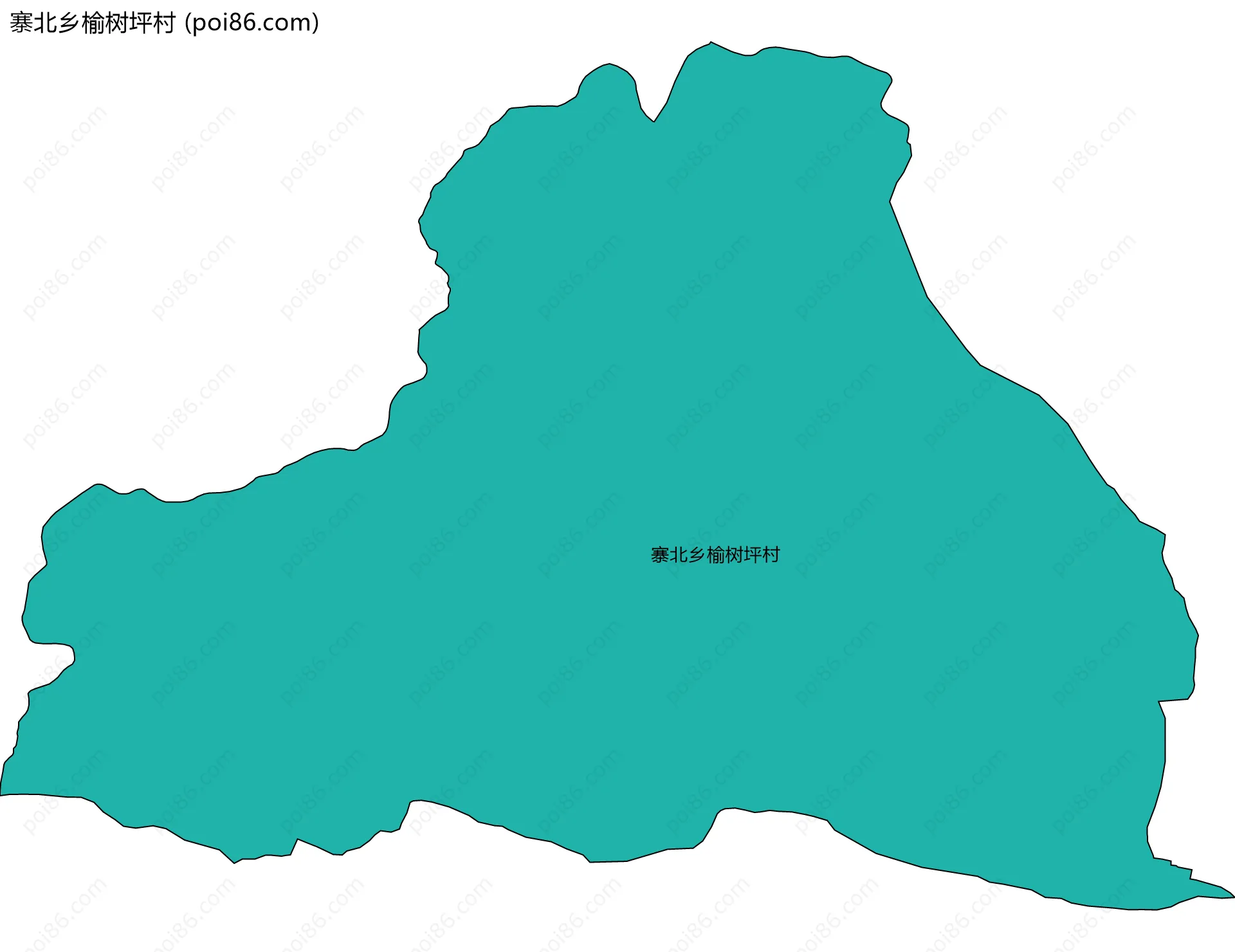 寨北乡榆树坪村边界地图