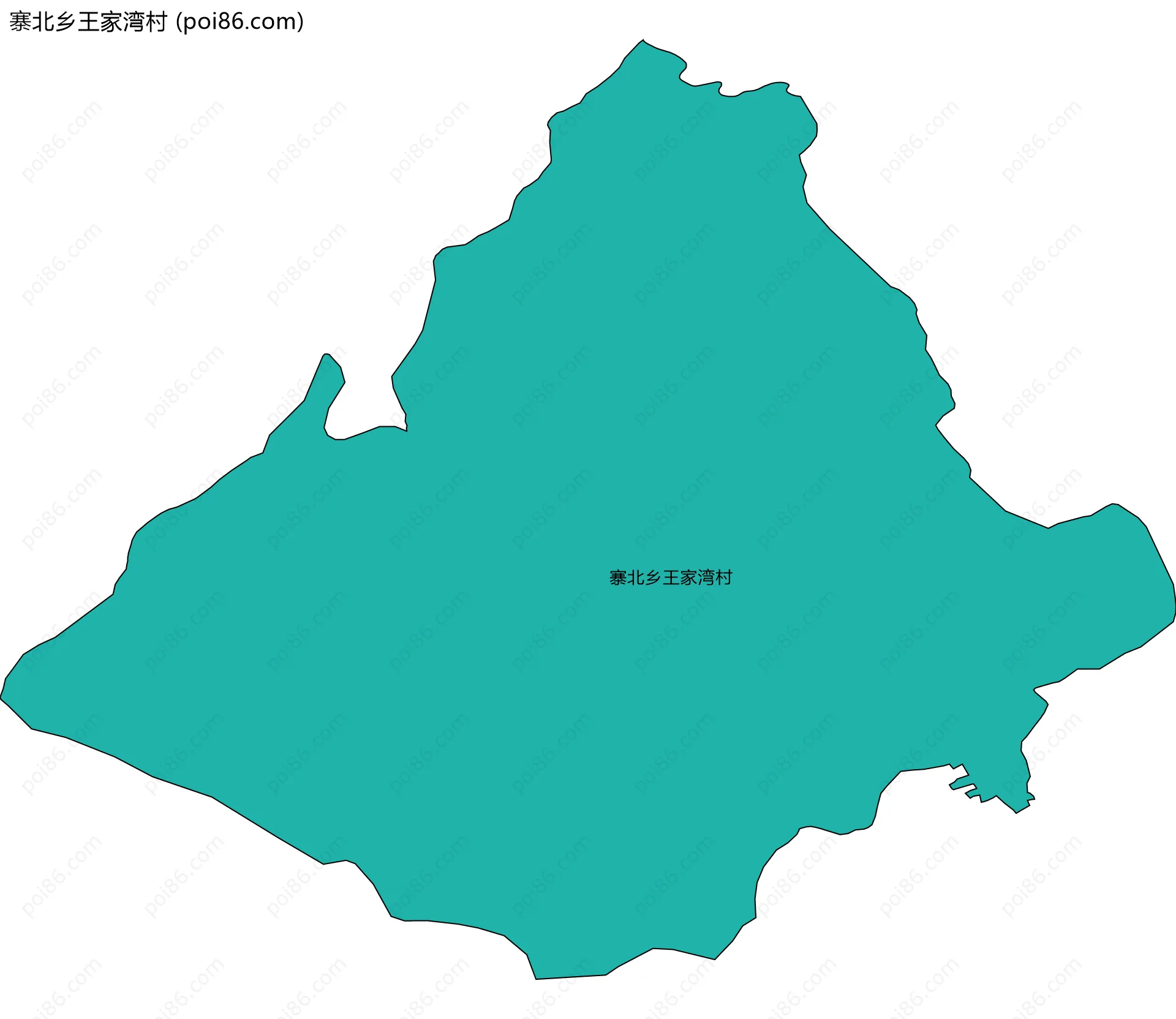 寨北乡王家湾村边界地图