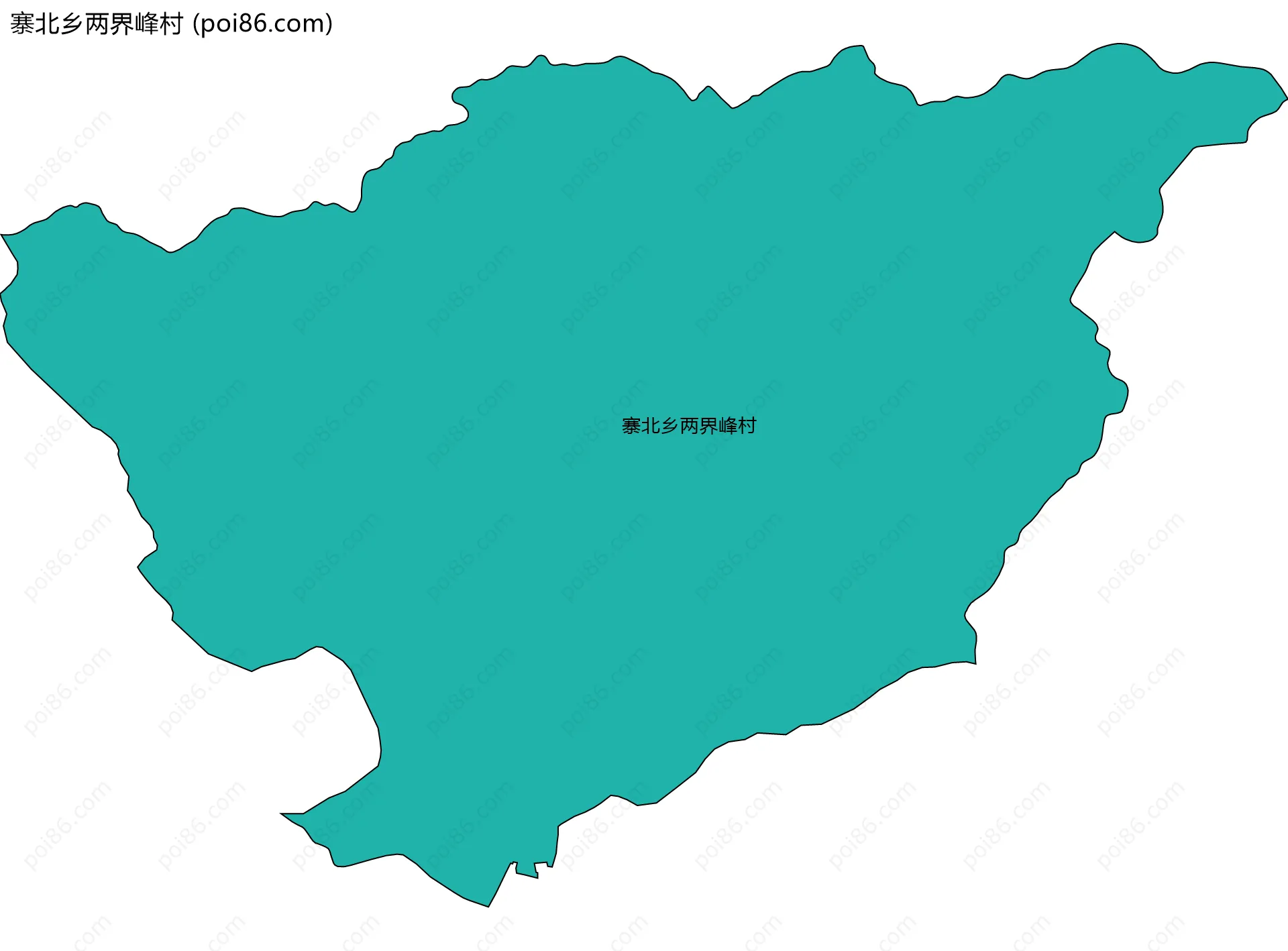 寨北乡两界峰村边界地图