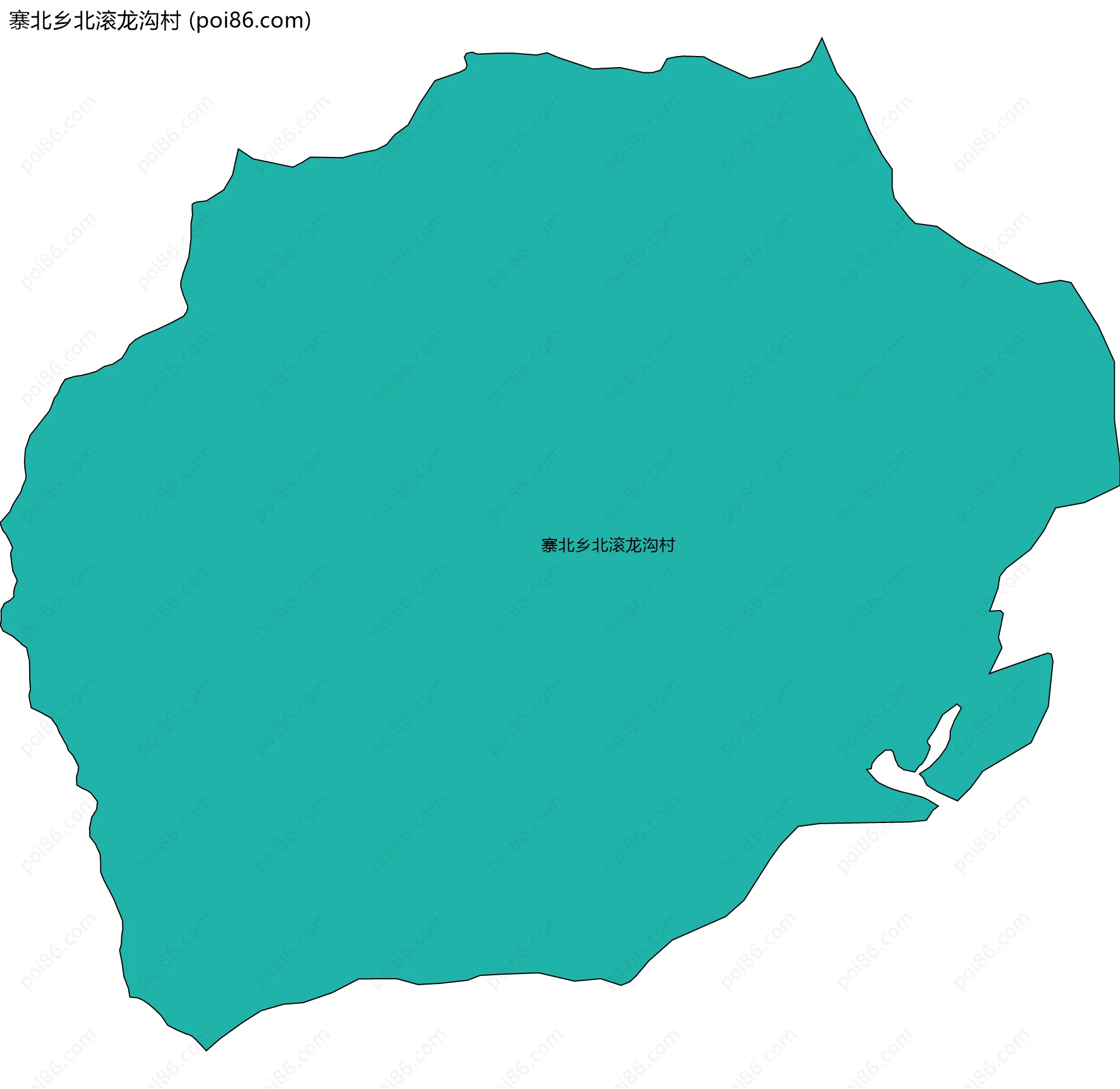 寨北乡北滚龙沟村边界地图