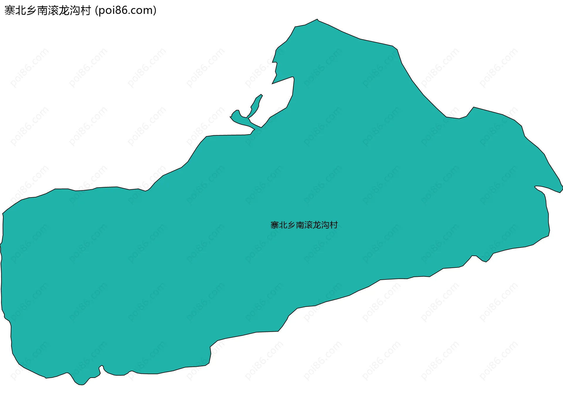 寨北乡南滚龙沟村边界地图