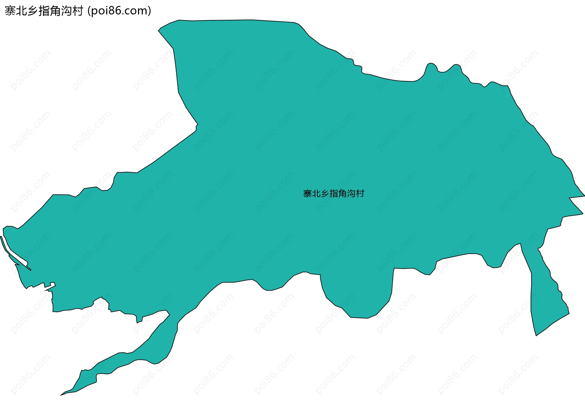 寨北乡指角沟村边界地图