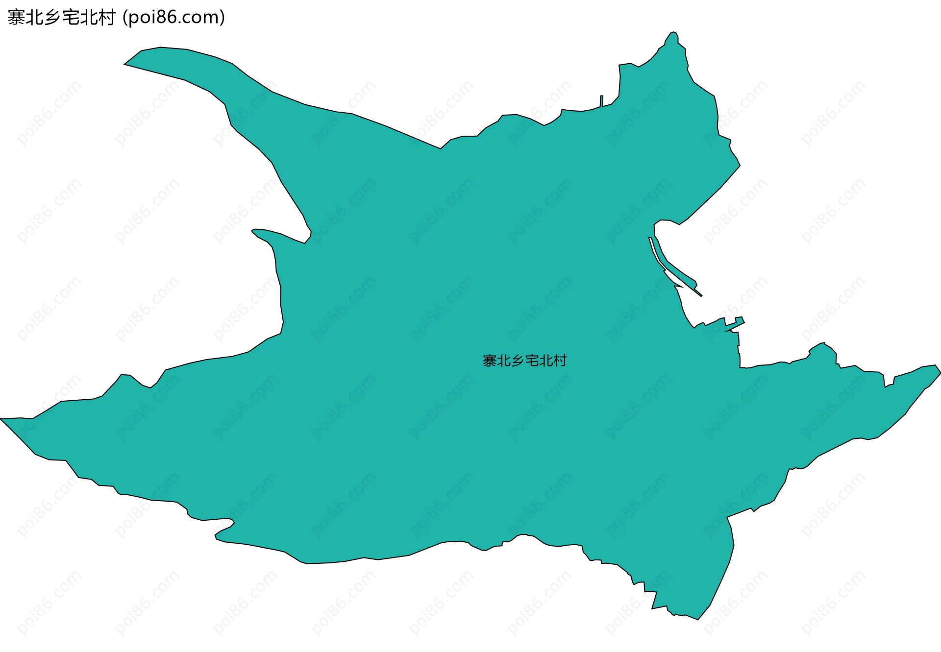 寨北乡宅北村边界地图